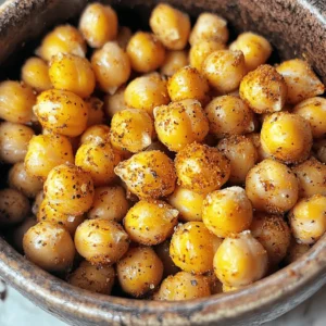 To make crispy air fryer chickpeas packed with flavorful spice, you need these simple ingredients: - 1 can (15 oz) chickpeas, drained and rinsed - 1 tablespoon olive oil - 1 teaspoon garlic powder - 1 teaspoon smoked paprika - ½ teaspoon ground cumin - ½ teaspoon chili powder - Salt to taste - Freshly cracked black pepper to taste These ingredients come together to create a snack that’s not only tasty but also healthy. The chickpeas provide protein and fiber, while the spices bring in a burst of flavor. When you pick your ingredients, try to choose high-quality spices. Fresh spices can make a big difference in taste. Using good olive oil will also enhance the flavor. If you want to switch things up, feel free to experiment with other spices. You can add herbs or even a pinch of cayenne for heat. For the full recipe, check the detailed instructions provided above. First, set your air fryer to 400°F (200°C). Preheating helps cook your chickpeas evenly. This step is key for that perfect crunch. After draining and rinsing the chickpeas, dry them well. Use a clean towel or paper towels. The drier they are, the crispier they get. This is an important step that impacts texture. In a mixing bowl, add the dried chickpeas. Drizzle with olive oil and toss until they are coated. Next, sprinkle in the garlic powder, smoked paprika, ground cumin, chili powder, salt, and pepper. Mix until every chickpea is well-seasoned. This step adds lots of flavor. Place the seasoned chickpeas in the air fryer basket. Spread them in a single layer. This allows them to cook evenly. Cook for 15-20 minutes, shaking the basket halfway through. Watch for them to turn golden brown and crispy. After cooking, take out the chickpeas and let them cool for a few minutes. They will crisp up even more as they cool. Taste a few and adjust the seasoning if needed. You can add more salt or spices to suit your taste. Enjoy your crispy air fryer chickpeas as a tasty snack or salad topping. For the full recipe, refer to the details above. To make crispy air fryer chickpeas, you need to dry them well. After draining and rinsing, pat them dry with a towel. The drier your chickpeas, the crispier they will turn out. If they are wet, they will steam instead of crisp. Spread the chickpeas out in the air fryer. This ensures even cooking and maximum crunch. If they are too close, they won't get that golden finish. Experimenting with spices can take your chickpeas to the next level. Try adding different spices to suit your taste. You can mix in herbs like oregano or thyme for a fresh twist. For a zesty kick, squeeze some lemon juice on the chickpeas before serving. This adds brightness and enhances the flavors. Different air fryers may have slight variations in cooking time. I recommend cooking your chickpeas for about 15-20 minutes at 400°F (200°C). Check them halfway through and shake the basket for even cooking. You’ll know your chickpeas are perfect when they are golden brown and crunchy. If they look pale, give them a few more minutes. For the full recipe, you can refer back to the main section. {{image_4}} You can change the flavor of your crispy air fryer chickpeas with different spice mixes. Here are a couple of my favorite ideas: - Mediterranean Herb Blend: Use dried oregano, thyme, and rosemary. This mix adds a refreshing taste. It pairs well with salads or as a snack. - Spicy Sriracha Chickpeas: Mix in some sriracha sauce. You can also add cayenne pepper for more heat. This option is perfect for those who love bold flavors. You can also add other ingredients for fun twists: - Nuts & Seeds for a Mixed Snack: Toss in almonds, sunflower seeds, or pumpkin seeds. This adds crunch and healthy fats. You can roast them together with the chickpeas. - Adding Cheese for a Savory Twist: Try adding grated Parmesan or feta cheese. Sprinkle it on right before serving for a delicious flavor boost. If you have dietary needs, there are easy swaps: - Gluten-Free Options: All the ingredients are naturally gluten-free. Just check your spice labels to ensure they are safe. - Vegan & Vegetarian Substitutions: This recipe is already vegan! You can enjoy it without any changes. If you want a creamier dip, blend the chickpeas into a hummus-style dip. These variations make crispy air fryer chickpeas fun and exciting. Get creative and find your favorite mix! For the full recipe, check back in the main section. To keep your crispy air fryer chickpeas fresh, store them in an airtight container. This helps maintain their crunch. Avoid using plastic bags, as they can trap moisture. Let the chickpeas cool down completely before sealing them. This ensures they stay crispy longer. If your chickpeas lose their crunch, you can easily revive them. Spread them on a baking sheet and reheat in the oven at 350°F (175°C) for about 5-10 minutes. You can also put them back in the air fryer for a few minutes. This method brings back the crunch without drying them out. - Duration for Store in Air-Tight Containers: When stored properly, crispy chickpeas can last up to one week. Check for any signs of moisture or sogginess before eating. - Tips for Long-Term Storage: For longer storage, freeze the chickpeas in a single layer on a baking sheet. Once frozen, transfer them to a freezer bag. They can last up to three months in the freezer. Just remember to reheat them straight from the freezer for best results. Enjoy your flavorful crispy air fryer chickpeas even days later! For the full recipe, check out the link above. It takes about 30 minutes to make crispy air fryer chickpeas. You spend 10 minutes preparing the ingredients and 15-20 minutes cooking them. Preheating the air fryer takes just a few minutes, too. This quick process gives you a tasty snack or topping in no time! Yes, you can use dried chickpeas. However, you need to soak and cook them first. Soaking helps them soften, which makes them easier to cook. After soaking, cook them until they are tender. Then, follow the recipe just as you would with canned chickpeas. Crispy chickpeas are very versatile. You can add them to salads for crunch. They also work well on soups, giving a nice texture. Use them in grain bowls or as a snack. Try mixing them with nuts for a tasty trail mix! Yes, crispy air fryer chickpeas are healthy! They are high in protein and fiber. Using olive oil adds healthy fats without too many calories. They are a great snack option compared to chips or cookies. You get flavor and crunch while staying healthy. You’ve learned how to make crispy air fryer chickpeas. We covered each step, from drying to seasoning. You also discovered tips for maximizing crispiness and flavor. Remember to explore different spices and variations for more fun. Store leftovers in an air-tight container for freshness. These chickpeas make a healthy snack or topping. Enjoy experimenting in the kitchen with this easy recipe. Happy cooking!
