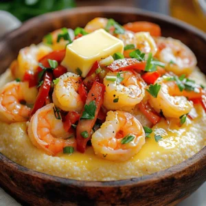 - 1 cup stone-ground grits - 4 cups water or chicken broth - 1 pound shrimp, peeled and deveined The star of this dish is the stone-ground grits. They give a rich and creamy base. Use water or broth for cooking to add more flavor. I recommend chicken broth for a savory kick. For the shrimp, choose fresh or frozen. Just make sure they are peeled and deveined. - 4 slices of smoked gouda cheese - 1 teaspoon smoked paprika - 1/2 teaspoon cayenne pepper (adjust based on your spice preference) Smoked gouda brings a unique taste that pairs well with shrimp. You can also try other cheeses, like cheddar. For spices, smoked paprika adds depth, and cayenne gives a nice kick. Adjust the cayenne to suit your heat preference. - 3 cloves garlic, minced - 1 small yellow onion, finely chopped - 1 red bell pepper, diced - 3 tablespoons unsalted butter, divided - 1 tablespoon olive oil - Salt and black pepper, to taste - 2 green onions, chopped (for garnish) - Fresh parsley, chopped (for garnish) Fresh vegetables like onion, bell pepper, and garlic add great flavor. They also give the dish a lovely texture. Use unsalted butter and olive oil for cooking. Finally, top it all with green onions and parsley for color. These garnishes brighten the dish and add freshness. For the complete recipe, check out the Full Recipe section. 1. In a large pot, bring 4 cups of water or chicken broth to a rolling boil. 2. Slowly whisk in 1 cup of stone-ground grits to avoid lumps. 3. Once mixed, reduce the heat to low. 4. Let the grits simmer, stirring occasionally, until thick and creamy, about 20-25 minutes. 5. If the grits get too thick, stir in more water or broth to reach your desired texture. 1. While the grits cook, heat 1 tablespoon of olive oil and 1 tablespoon of butter in a large skillet over medium heat. 2. Add 1 small yellow onion, 1 red bell pepper, and 3 cloves of minced garlic. 3. Sauté for about 5 minutes until the veggies are tender and fragrant. 4. Next, add 1 pound of shrimp to the skillet. 5. Season with 1 teaspoon of smoked paprika, 1/2 teaspoon of cayenne pepper, and a pinch of salt and black pepper. 6. Cook until the shrimp turn pink and opaque, about 3-4 minutes. 1. Reduce heat to low. Pour in 1/2 cup of heavy cream. 2. Add 4 slices of smoked gouda cheese and stir until melted. 3. Taste and adjust seasoning if needed, then remove from heat. 4. To serve, ladle the creamy grits into bowls. 5. Top each bowl with the shrimp mixture. 6. For a finishing touch, add a pat of remaining butter on top. 7. Garnish with chopped green onions and fresh parsley for color and flavor. For the complete recipe, check the [Full Recipe]. To make grits creamy, you need the right consistency. Start with a good ratio of liquid to grits. If your grits are too thick, add more water or broth. Stir often to keep them smooth and prevent lumps. Use a whisk for the best results. This method helps blend the grits well with the liquid. Cooking shrimp well makes a big difference. Sauté them quickly over medium heat. This keeps them juicy and tender. Adjust the spice level by adding more cayenne if you like heat. For a milder dish, cut back on the cayenne. You can also try adding lemon juice for a bright flavor. A great dish looks as good as it tastes. Garnish your shrimp and grits with chopped green onions and fresh parsley. This adds color and freshness. Serve the dish in rustic bowls to enhance the comfort feel. For extra flair, add a lemon wedge on the side. It gives a nice pop of flavor and makes the meal inviting. {{image_4}} You can switch to cauliflower grits for a lighter option. Cauliflower grits are low in carbs and packed with nutrients. Simply steam or boil cauliflower, then blend until smooth. You can mix in some cheese for flavor. For shrimp, consider using smaller shrimp or even shrimp alternatives. Shrimp can be high in calories, so choose lower-calorie fish or plant-based options. This keeps the dish tasty without the extra calories. Adding different cheeses can take your dish to a new level. Try cheddar for a sharp kick, or parmesan for a nutty flavor. Each cheese brings its own unique taste. You can also spice things up by incorporating different spices. Add garlic powder for depth, or Cajun seasoning for a kick. Experimenting with spices lets you find the flavor you love the most. Cajun-style shrimp and grits are a fun way to mix things up. Use andouille sausage and a spicy blend of seasonings. This adds a bold kick and deep flavor to the dish. Traditional Southern touches can make your meal more authentic. Use local ingredients or add a sprinkle of Old Bay seasoning. This pays homage to the classic Southern roots of this comfort food. To store shrimp and grits, let them cool first. Place leftovers in an airtight container. Keep them in the fridge for up to three days. Make sure to separate the shrimp and grits if you can. This helps keep the texture nice. When you’re ready to enjoy leftovers, use gentle heat. You can microwave them, but add a splash of water or broth. This keeps the grits creamy. Stir often and heat until warm. You can also reheat on the stove over low heat. Just add a little liquid and stir. Yes, you can freeze shrimp and grits! However, the texture may change. To freeze, let the dish cool completely. Then, use a freezer-safe container. Store for up to three months. When you’re ready to eat, thaw in the fridge overnight. Reheat on the stove with a splash of broth or water for best results. I recommend using fresh shrimp if you can find it. Fresh shrimp has a sweet taste and firm texture. If fresh shrimp is not available, frozen shrimp also works. Just ensure it is peeled and deveined. Thaw the shrimp in the fridge overnight for the best results. Yes, you can spice up your shrimp and grits! Add cayenne pepper for heat. You can also mix in hot sauce or diced jalapeños. Start with a little and taste as you go. This way, you control how spicy it gets. You can make shrimp and grits vegetarian easily. Swap shrimp for sautéed mushrooms or roasted cauliflower. Use vegetable broth instead of chicken broth. For creaminess, you can use coconut milk or a plant-based cream. This keeps the dish rich and delicious without the shrimp. For the full recipe, check out the Savory Shrimp & Grits Delight. Shrimp and grits are a dish filled with rich flavors and textures. We explored the main ingredients, like stone-ground grits and shrimp, and how spices and cheeses enhance the taste. I provided step-by-step cooking instructions, tips for creamy grits, and serving ideas. We also looked at healthy variations and how to store leftovers. Now, you can make this dish your own. Try new ingredients or adjust the spices to fit your taste. Enjoy your cooking journey!