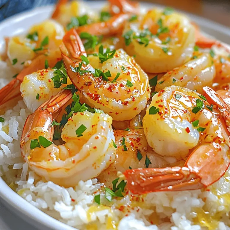 - 1 pound large shrimp, peeled and deveined - 4 cloves garlic, finely minced - 1/4 cup fresh lemon juice - Zest from 1 lemon - 1/4 cup extra virgin olive oil For this dish, I prefer using large shrimp. They hold flavor well and cook quickly. Fresh garlic gives the best taste. The lemon juice and zest add brightness, making the shrimp pop. Extra virgin olive oil helps everything blend and adds richness. - 1 teaspoon smoked paprika - 1/2 teaspoon red pepper flakes - Salt and freshly ground black pepper Smoked paprika adds a nice depth. If you like heat, red pepper flakes can spice things up. Always use salt and freshly ground black pepper to make the flavors shine. - 2 tablespoons fresh parsley, finely chopped Fresh parsley not only adds color but also a hint of freshness. It makes your dish look great and taste even better. This recipe is simple yet full of flavor. For the full recipe, check the earlier section. - Preheat the oven to 400°F (200°C). - Line a baking sheet with parchment paper. - Combine shrimp with garlic, lemon juice, zest, and seasonings. - Marinate the shrimp for 15-20 minutes. In this step, I use fresh shrimp and mix it with garlic, lemon juice, and zest. The garlic gives a strong flavor, while lemon adds brightness. I also add olive oil, smoked paprika, and red pepper flakes if you like heat. Salt and pepper help balance the taste. Marinating helps the shrimp soak in these wonderful flavors. - Arrange shrimp on the baking sheet. - Roast for 8-10 minutes, stirring halfway through. Once marinated, I place the shrimp in a single layer on the baking sheet. This way, they roast evenly. After 8-10 minutes, the shrimp should be pink and opaque. Stirring halfway ensures every piece cooks well. When they come out, they smell amazing and look delicious. I always let them rest for a minute before serving. Marinating shrimp is key to taste. I suggest marinating for 15-20 minutes. This time lets the flavors blend well. Adjust the salt and pepper to your liking. If you want it spicy, add more red pepper flakes. Do not overcrowd the baking sheet. This helps the shrimp cook evenly. If they are crowded, they will steam rather than roast. Look for shrimp that are pink and opaque. This shows they are fully cooked. Serve roasted shrimp with fluffy jasmine rice or a fresh salad. You can drizzle some leftover marinade over the shrimp before serving. This adds extra flavor and brightness to the dish. For the full recipe, check out the detailed instructions above. {{image_4}} To make your dish spicy, add more red pepper flakes. Start with one teaspoon for heat. You can adjust it based on your taste. If you love spice, go ahead and double the amount! This adds a nice kick and balances the lemon flavor. The heat complements the garlic well, making each bite exciting. Mix in fresh herbs like thyme or rosemary for a new twist. Chop the herbs finely and add them to the shrimp mixture. About two tablespoons of each herb will do. The herbs add depth and freshness. They bring a lovely aroma as they roast with the shrimp. You can play with other herbs too, like basil or dill. To turn this recipe into skewers, thread the marinated shrimp onto skewers. Use metal or soaked wooden skewers. Make sure the shrimp are evenly spaced. This helps them cook evenly. Grill the skewers on medium heat for about 2-3 minutes per side. You can serve them with a lemon wedge for an extra burst of flavor. Skewers make for fun finger food at gatherings. For the full recipe, check out the detailed instructions above. To keep your garlic lemon roasted shrimp fresh, cool them first. Let the shrimp sit at room temperature for about 10-15 minutes after roasting. This step helps prevent moisture build-up. Next, place the shrimp in airtight containers. These containers help keep out air and moisture, which can spoil the dish. In the fridge, your shrimp will stay good for up to three days. If you want to store them longer, use your freezer. Shrimp can last for up to three months in the freezer. Just make sure to seal them well to avoid freezer burn. When you are ready to enjoy your shrimp again, reheat them gently. The best way is to use a skillet over low heat. This method warms the shrimp without drying them out. You can also use the microwave. If you choose this method, heat in short intervals of about 30 seconds. Check often to avoid overcooking. You can tell shrimp are cooked by their color and texture. Look for a bright pink hue. The shrimp should also feel firm to the touch and opaque. If they appear gray or translucent, they need more time. Yes, you can use frozen shrimp. Start by thawing them in cold water. This usually takes about 10-15 minutes. After thawing, pat them dry with paper towels. Then, you can follow the recipe as is. The same marination time applies, so let them sit in the marinade for 15-20 minutes. If you don't have olive oil, you can use other oils. Canola oil and avocado oil work well for roasting. Both have high smoke points and mild flavors. You can also try melted butter for a richer taste. Garlic lemon roasted shrimp is a simple dish with big flavors. We covered the key ingredients needed, like fresh shrimp, garlic, and lemon. You learned how to mix, marinate, and roast shrimp. Tips for cooking them just right help avoid overcooking. Consider adding your own twist with spices or herbs for variety. Proper storage will keep your leftovers fresh. Enjoy making this tasty meal, and share it with others!