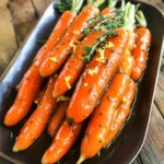 - 1 lb baby carrots (or regular carrots, peeled and sliced into sticks) - 2 tablespoons olive oil - 3 tablespoons pure maple syrup - 2 tablespoons Dijon mustard - 1 tablespoon fresh thyme leaves (or 1 teaspoon dried thyme) These key items create the sweet and tangy glaze that makes the carrots shine. Baby carrots are sweet and tender, while regular carrots add a heartier texture. The olive oil helps the glaze stick and adds a rich flavor. Pure maple syrup brings sweetness, and Dijon mustard adds a kick. Fresh thyme gives an earthy note that ties it all together. - Salt and pepper to taste - Zest of 1 lemon (for garnish) - Additional herbs (like parsley or chives) These optional items can elevate your dish. Salt and pepper enhance all flavors. Lemon zest adds a bright note that contrasts beautifully with the sweet glaze. Extra herbs can give a pop of color and flavor. Feel free to mix and match these garnishes to make your dish unique. For the full recipe, check out [Full Recipe]. First, you need to preheat your oven to 425°F (220°C). This step helps the carrots roast perfectly. If you’re using regular carrots, peel them first. Then, slice them into sticks about 1/2 inch thick. Cutting them evenly ensures they cook at the same rate. Baby carrots can go straight into the oven without any slicing. Next, grab a small mixing bowl. In it, whisk together the following ingredients: - 2 tablespoons olive oil - 3 tablespoons pure maple syrup - 2 tablespoons Dijon mustard - 1 tablespoon fresh thyme leaves (or 1 teaspoon dried thyme) - A pinch of salt and pepper Whisk until all the ingredients blend into a smooth glaze. This glaze gives the carrots a sweet and tangy flavor that really shines. Now, transfer the carrots to a large mixing bowl. Pour the glaze over the carrots. Toss them gently to coat each piece evenly. You want every carrot stick to be covered in that tasty mixture. Spread the glazed carrots in a single layer on a baking sheet lined with parchment paper. Make sure there's space between each piece; this helps them roast evenly. Place the baking sheet in the oven and roast for 20-25 minutes. Remember to toss the carrots halfway through. This ensures they brown nicely on all sides. When they finish roasting, the carrots should be tender and caramelized, looking delicious. You can find the full recipe for these amazing Maple Dijon Glazed Carrots to make them at home! To make your Maple Dijon glazed carrots pop, think about adding spices or herbs. Try a pinch of cayenne for heat or a dash of garlic powder for depth. Fresh herbs like parsley or dill can also brighten the dish. These small changes can bring a new twist to the recipe. Adjusting sweetness levels is another way to suit your taste. If you love sweet, add more maple syrup. If you prefer less sweetness, cut back slightly. Balancing the sweet and tangy flavors makes each bite exciting. Even cooking is key for great roasted carrots. Cut your carrots into uniform pieces. This ensures they cook at the same rate. For baby carrots, you can roast them whole. If using regular carrots, aim for 1/2 inch thick sticks. If you want to try alternatives to oven roasting, consider steaming or sautéing. Steaming keeps the carrots tender and bright. Sautéing in a pan with the glaze gives a nice caramelization as well. Both methods can work well, but roasting brings out the best flavors. Find the full recipe for Maple Dijon glazed carrots to explore even more cooking tips! {{image_4}} You can easily swap out some ingredients in this recipe. If you're out of maple syrup, try honey or agave syrup. Both add a nice sweetness but change the flavor a bit. You can also use brown sugar, but it will change the glaze's texture. For the mustard, Dijon is great, but you can use yellow mustard for a milder taste. Spicy brown mustard adds a kick. You can even try whole grain mustard for a rustic feel. Each option brings a new twist to the dish. You can make these glazed carrots on the stovetop if you prefer. Simply steam the carrots until tender. Then, toss them in the glaze in a pan over low heat. This method gives you a softer texture. If you're hosting a big dinner, you can serve these carrots in many ways. For a casual meal, serve them right from the baking dish. For a fancy dinner, arrange them on a platter and drizzle extra glaze on top. You can even add some nuts for crunch. For the full recipe, check the link provided. Enjoy exploring these variations! To keep your maple Dijon glazed carrots fresh, use airtight containers. Glass or plastic containers work well. Make sure the carrots cool down before sealing them. This helps prevent moisture build-up. Store the leftovers in the fridge. They stay good for about three to five days. When reheating glazed carrots, the oven is best. Preheat it to 350°F (175°C). Spread the carrots on a baking sheet and heat for about 10 minutes. This keeps them crispy and tasty. You can also use the microwave. Heat them in short bursts of 30 seconds. Stir between each burst to keep flavors intact. How long do roasted carrots last in the fridge? Roasted carrots can last about 3 to 5 days in the fridge. Store them in an airtight container. This helps keep them fresh and tasty. Can I make this recipe ahead of time? Yes, you can make this recipe ahead of time. Roast the carrots and let them cool. Then, store them in the fridge. Reheat them before serving for the best flavor. Is this recipe suitable for vegan diets? Yes, this recipe is vegan-friendly. It uses maple syrup and mustard, which are both plant-based. You can enjoy this dish without any animal products. How can I make this gluten-free? This recipe is already gluten-free. Dijon mustard is often gluten-free, but always check the label. This way, you ensure it fits your diet. What meals pair well with glazed carrots? Glazed carrots pair well with roasted chicken, grilled fish, or a hearty grain dish. Their sweet and tangy flavor adds balance to savory meals. Can I use other vegetables in this recipe? Yes! You can use other veggies like parsnips or sweet potatoes. Just adjust the cooking time for different vegetables. Enjoy the variety! For the full recipe, check out the Maple Dijon Glazed Carrots recipe to explore all the tasty details. Maple Dijon glazed carrots are both tasty and easy to make. We covered essential ingredients like carrots, olive oil, and Dijon mustard. Each step, from roasting to optional flavor tweaks, helps you create the best dish. Remember to store leftovers properly and reheat them for full flavor. Feel free to experiment with variations to match your taste. With this recipe, you can impress at any meal. Now, gather your ingredients and enjoy making these delicious carrots!