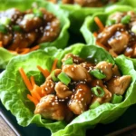 For Teriyaki Chicken Lettuce Cups, you need these key items: - 1 lb boneless, skinless chicken thighs, diced - 1 tablespoon olive oil - 3 cloves garlic, minced - 1 tablespoon fresh ginger, minced - 1/4 cup low-sodium soy sauce - 2 tablespoons honey - 1 tablespoon rice vinegar - 1 teaspoon sesame oil - 1/2 teaspoon crushed red pepper flakes (optional) - 1 cup shredded carrots - 1/4 cup green onions, sliced - Butter lettuce or iceberg lettuce leaves (for cups) - Sesame seeds (for garnish) Gathering these ingredients will set you up for a tasty meal. Each item plays an important role in creating the rich, savory flavor of the dish. You can customize your Teriyaki Chicken Lettuce Cups with extra ingredients: - Bell peppers, diced for crunch - Cucumber, sliced for freshness - Avocado, for creaminess If you need gluten-free options, use tamari instead of soy sauce. For low-carb diets, you can skip the honey or use a sugar substitute. These additions help create a dish that suits your tastes and dietary needs. To make Teriyaki Chicken Lettuce Cups, start by heating your skillet. Pour in one tablespoon of olive oil and warm it over medium-high heat. You want it to shimmer but not smoke. This step is key for good cooking. Fresh ingredients will give your dish the best flavor. Use fresh garlic, ginger, and vegetables. Next, add one pound of diced chicken thighs to the skillet. Sauté the chicken for about five minutes. Stir it often to get even browning. You’ll know it’s done when it reaches 165°F (75°C) inside. Once your chicken is cooked, stir in three minced garlic cloves and one tablespoon of minced ginger. Cook this mix for another one to two minutes. You want the garlic to get golden and fragrant. Now, let’s make the sauce. In a small bowl, whisk together 1/4 cup of low-sodium soy sauce, two tablespoons of honey, one tablespoon of rice vinegar, and one teaspoon of sesame oil. If you like spice, add 1/2 teaspoon of crushed red pepper flakes. Blend these well for a balanced taste. Pour this sauce over the chicken in the skillet. Stir it all together to coat the chicken evenly. Let it simmer for three to four minutes. This helps the sauce thicken and melds the flavors nicely. After that, remove the skillet from heat. Gently fold in one cup of shredded carrots and 1/4 cup of sliced green onions. This adds color and crunch. Let them warm through for just a minute. Finally, it's time to assemble the cups. Take a lettuce leaf, like butter or iceberg, and spoon the teriyaki chicken mixture into the center. This creates a fun and fresh cup. When sautéing chicken, keep a few tips in mind for perfect browning. Use a hot skillet and don’t overcrowd it. If you add too much chicken at once, it will steam rather than brown. For blending sauces, whisking is key. This helps to mix all the flavors evenly. A well-balanced sauce makes your dish shine. Taste as you go. If you want, adjust the sweetness or saltiness to suit your taste. By mastering these techniques, you’ll make delicious Teriyaki Chicken Lettuce Cups every time! To make your teriyaki chicken tender and tasty, use boneless, skinless chicken thighs. They cook better than chicken breasts. Cook the chicken in a hot skillet for a nice brown color. This takes about five minutes. If you use a different pan, the cooking time may change. Non-stick pans heat evenly and cook faster. Thicker chicken pieces might take longer to cook, so check their inside temperature. It should reach 165°F (75°C) before serving. Garnishing your lettuce cups makes them look even better. Sprinkle sesame seeds on top of each cup. You can also add more green onions for color. This adds a nice crunch and fresh flavor. For side dishes, serve some rice or a light salad. A sweet chili sauce or soy sauce makes a great dip. These sides balance the teriyaki flavor and add variety to your meal. {{image_4}} You can switch out chicken for other proteins in teriyaki chicken lettuce cups. Tofu, shrimp, or beef all work well. Here’s how to adjust cooking times: - Tofu: Use firm or extra-firm tofu. Press it to remove water, then cut it into cubes. Sauté for about 7-10 minutes until golden. - Shrimp: Use peeled, deveined shrimp. Cook for about 3-5 minutes, until they turn pink. - Beef: Thinly slice flank steak or sirloin. Cook for about 5-7 minutes, until browned. Each protein brings a unique flavor and texture. Try them all to find your favorite! You can change the teriyaki chicken recipe to suit your taste. Here are some ideas: - Spicier: Add more crushed red pepper flakes or a dash of hot sauce. - Sweeter: Increase honey by a tablespoon for extra sweetness. - Tangier: Add a splash more rice vinegar for a zesty kick. Incorporate seasonal vegetables as well. Try bell peppers, snap peas, or zucchini. These add color and nutrition while keeping the dish fresh and vibrant. Mixing in veggies not only enhances flavor but also boosts health benefits! To keep your Teriyaki Chicken Lettuce Cups fresh, follow these tips: - Chicken Mixture: Store the chicken mixture in an airtight container. Use a glass or plastic container. - Lettuce Cups: Keep lettuce leaves separate. They can wilt quickly if stored with the chicken. - Refrigerator: Place the containers in the fridge. Consume leftovers within 3 days for the best taste. - Freezer: If you want to store for longer, freeze the chicken mixture. Use a freezer-safe container and consume within 2 months. Reheat your leftovers without losing flavor using these steps: - Microwave: Place the chicken in a microwave-safe bowl. Cover it with a lid or a paper towel. Heat for 1-2 minutes until warm. Stir halfway to ensure even heating. - Skillet: For better texture, heat in a skillet over medium heat. Stir until warm, about 5 minutes. - Safety Tips: Always ensure the chicken reaches 165°F (75°C) when reheating. This keeps it safe to eat. Avoid reheating more than once to maintain quality. Can I make Teriyaki Chicken Lettuce Cups in advance? Yes, you can prepare the chicken filling ahead of time. Cook the chicken and let it cool. Store it in the fridge for up to three days. When ready to serve, warm it gently on the stove. Assemble the cups just before serving to keep the lettuce fresh. What is the best type of lettuce to use for this recipe? I recommend butter lettuce or iceberg lettuce. Both types are sturdy and crisp. They hold the filling well and offer a nice crunch. Butter lettuce has a sweeter taste, while iceberg provides a refreshing bite. How can I make Teriyaki Chicken Lettuce Cups keto-friendly? To make this dish keto-friendly, use a low-carb sweetener instead of honey. You can also reduce the soy sauce to lower the sodium. Add more non-starchy vegetables, like bell peppers or cucumbers, for extra crunch and fiber. Each serving of Teriyaki Chicken Lettuce Cups has about 250 calories. You get around 20 grams of protein, 10 grams of fat, and 20 grams of carbs. This dish is great for a balanced meal. If you need to watch your sodium, use low-sodium soy sauce. For high-protein diets, this recipe is a strong choice. You get protein from the chicken and some fiber from the veggies. Teriyaki Chicken Lettuce Cups are simple and tasty. We covered all main aspects: key ingredients, cooking steps, and helpful tips. You learned how to customize flavors with various proteins and toppings. These cups are perfect for any meal. Remember to store leftovers properly and reheat wisely. Whether for a quick lunch or a fun dinner, this dish shines. Enjoy your cooking journey and savor each bite!