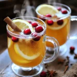 - 2 cups apple cider - 1 cup cranberry juice - 1 tablespoon honey (adjust to taste) - 1 teaspoon ground cinnamon - 1/2 teaspoon ground ginger - Juice from one fresh lemon - Lemon slices for garnish - Fresh cranberries for garnish - Cinnamon sticks for stirring and garnish The key to a great Cranberry Apple Hot Toddy lies in the right mix of ingredients. Each one brings a unique flavor that warms you inside. Apple cider is the base. It gives the drink its sweet, fruity taste. Choose a good quality cider for the best flavor. Next, cranberry juice adds a tangy note. This helps balance the sweetness of the cider and honey. Look for juice with no added sugar. Honey is your sweetener. You can adjust the amount based on your taste. Start with one tablespoon and add more if you like. Ground cinnamon and ground ginger bring warmth and spice. They create a cozy feel, perfect for cold days. Fresh lemon juice brightens the drink. It adds a zesty kick that lifts the flavors. For garnish, lemon slices and fresh cranberries make your mug look festive. They also add a touch of freshness. Lastly, cinnamon sticks serve two purposes. They stir the drink and add visual appeal. Plus, they give an extra hint of spice with each sip. Gather these ingredients to create your warm, cozy drink. Enjoy the delightful blend of flavors that makes each mug of Cranberry Apple Hot Toddy special. 1. First, take a medium-sized saucepan. Pour in 2 cups of apple cider and 1 cup of cranberry juice. This mix gives a sweet and tart base. 2. Next, add 1 tablespoon of honey. You can adjust this to fit your taste. Then, add 1 teaspoon of ground cinnamon and 1/2 teaspoon of ground ginger. Stir gently. This will warm your drink and add spice. 3. Squeeze the juice from 1 fresh lemon into the pot. Lemon adds brightness and balance. Stir again to combine all the flavors. 4. Heat the mixture over medium heat. Keep stirring until it’s hot but not boiling. Let it simmer for about 5-7 minutes. This helps the flavors blend together perfectly. 1. Once heated, you can strain the drink for a smoother texture. Use a fine mesh sieve to catch solid spices. 2. Now, carefully ladle the hot toddy into mugs. This drink is best enjoyed warm. 1. For a nice touch, add a slice of lemon to each mug. This makes it look beautiful and adds flavor. 2. Toss in fresh cranberries for color and fun. Finish with a cinnamon stick. This not only looks great but also adds a lovely scent. To get the right taste in your cranberry apple hot toddy, you can adjust the sweetness and spice. If you like it sweeter, add more honey. For those who love spice, increase the ground cinnamon or ginger. Be careful not to add too much, as it can overpower the drink. Heating is key. Always heat the mixture gently. You want it hot but not boiling. Boiling can ruin the flavors and make the drink taste harsh. Simmer it for about five to seven minutes. This way, all the flavors blend nicely. I love serving this hot toddy in clear glass mugs. They show off the bright colors of the drink. It looks festive and inviting. Just before you serve, sprinkle a pinch of ground cinnamon on top. This adds a warm aroma that makes your drink even more special. You can also add lemon slices and fresh cranberries for a beautiful touch. A cinnamon stick not only looks nice, but it’s great for stirring too. For the best results, use a medium-sized saucepan. A heavy-bottomed pan distributes heat evenly. This prevents any burning. When it comes to glassware, go for clear mugs. They highlight the drink’s color and garnishes. You can also use heat-resistant glass to keep the drink warm longer. Enjoy your cozy hot toddy! {{image_4}} You can easily make this drink your own. Try using different fruit juices. Pear juice brings a sweet touch. Pomegranate juice adds a lovely tartness. You can also play with sweeteners. Maple syrup is a great choice. It adds a rich, natural flavor. Honey can be adjusted too, based on your taste. Want to warm it up even more? Add whiskey or rum for a cozy kick. These spirits blend well with the fruity flavors. For something different, use flavored liqueurs. Orange or spiced liqueurs can enhance your drink. Experiment and find what suits your palate best! Change it up with seasonal spices. Nutmeg or cloves add warmth and festivity. They make your hot toddy feel extra special. If it’s hot outside, try a chilled version. Simply mix the juices and serve over ice. It’s a refreshing take on a classic drink, perfect for summer! To keep your cranberry apple hot toddy fresh, refrigerate it in an airtight container. This helps prevent any off-flavors. The hot toddy will last for about 3 days in the fridge. Make sure to label the container with the date for easy tracking. When you're ready to enjoy your hot toddy again, reheat it gently on the stove. Use low heat to avoid burning the spices. Stir often to keep the flavors even. After reheating, add fresh lemon slices and cranberries for a bright finish. This gives it that fresh look and taste. You can freeze a hot toddy, but it’s not the best option. The spices may lose their flavor over time. If you decide to freeze it, use a freezer-safe container, leaving some space for expansion. Thaw it in the fridge overnight before reheating. Reheat as mentioned earlier, and add fresh garnishes after heating to restore its charm. A hot toddy is a warm drink that often combines spirits, hot water, and sweeteners. It has roots in Scotland, where it was enjoyed as a remedy for colds. The drink usually has various spices and flavors added to enhance its taste. You can prepare a hot toddy ahead of time. Just follow these steps: - Prepare the drink but do not boil it. - Cool it to room temperature. - Store it in the fridge for up to two days. - Reheat when ready to serve. Yes, cranberry juice has many health benefits. It is rich in antioxidants and vitamin C. It can help support urinary tract health and boost your immune system. Just watch for added sugars in some store-bought versions. Absolutely! You can make a delicious non-alcoholic version. Simply leave out the alcohol and enjoy the warm, spiced flavors. You can also use herbal tea instead of alcohol for more depth. You can easily adjust this recipe for dietary needs: - For gluten-free, all ingredients are safe. - To make it vegan, substitute honey with maple syrup or agave nectar. This blog post guided you through making a delicious hot toddy. We covered key ingredients like apple cider, cranberry juice, and spices. You learned preparation steps and garnishing tips for presentation. We explored variations, including alcohol options and seasonal twists. Storage information helped you keep leftovers fresh. You now have all the tools to impress friends and family. Enjoy crafting your perfect hot toddy and tailor it to your taste!