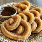 To make these tasty churro cookies, you need a few key ingredients: - 1 cup unsalted butter, softened to room temperature - 1 cup granulated sugar - 2 large eggs - 1 teaspoon pure vanilla extract - 3 cups all-purpose flour - 1 tablespoon baking powder - 1 teaspoon fine sea salt - 2 teaspoons ground cinnamon These ingredients work together to create a soft, flavorful cookie. The butter gives richness, while the sugar adds sweetness. Eggs help bind everything, and flour gives structure. Baking powder makes the cookies rise. Each ingredient plays a vital role. The coating is where the magic happens. You will need: - 1/2 cup granulated sugar - 1 tablespoon ground cinnamon - 1/4 cup unsalted butter, melted This coating gives your cookies that classic churro taste. The sugar adds sweetness, while the cinnamon brings warmth and spice. Choosing the best ingredients makes a big difference. Here are some tips: - Butter: Use high-quality unsalted butter for the best flavor. - Sugar: Granulated sugar keeps the cookies sweet and helps with texture. - Eggs: Choose fresh eggs for the best results. - Flour: All-purpose flour is key for the right texture. Use a brand you trust. - Cinnamon: Fresh ground cinnamon gives a stronger flavor. Check the date on the jar. Using quality ingredients ensures your churro cookies taste amazing. Trust me, you will taste the difference! To start, gather all your ingredients. You need butter, sugar, eggs, flour, baking powder, salt, and cinnamon. Measure each one carefully to ensure the best result. Preheat your oven to 350°F (175°C). This step is key for even baking. Prepare two baking sheets by lining them with parchment paper. This will help your cookies not stick. In a large bowl, cream together the softened butter and sugar. Use an electric mixer on medium speed. Mix it for about 3-4 minutes until light and fluffy. Next, add the eggs one by one. Mix well after each egg. Then add the vanilla extract and mix again. In a separate bowl, whisk the flour, baking powder, sea salt, and cinnamon. Once mixed, slowly add this dry mixture to the wet ingredients. Mix on low speed until just combined. Don’t overmix; the dough should be soft but thick. Scoop rounded balls of dough onto the prepared baking sheets. Space them about 2 inches apart. This gives them room to spread while baking. Bake in the oven for 12-15 minutes. Check for lightly golden edges and set centers. While cookies bake, make the cinnamon sugar coating. In a shallow bowl, mix 1/2 cup of sugar and 1 tablespoon of cinnamon. After baking, let the cookies cool for 5 minutes on the sheets. This helps them firm up a bit. Next, use a pastry brush to coat the tops with melted butter. Then roll each cookie in the cinnamon sugar mixture. Ensure they are fully covered for that delicious flavor. Finally, transfer the cookies to a wire rack to cool completely. Enjoy them warm or save some for later! To get soft and chewy churro cookies, start with softened butter. Cream it well with sugar until fluffy. This step adds air, making cookies light. When combining wet and dry ingredients, mix until just combined. Overmixing can lead to tough cookies. After baking, let them cool slightly before rolling in cinnamon sugar. This keeps them tender inside. One common mistake is forgetting to measure ingredients correctly. Always use proper measuring cups. Too much flour can make cookies dry. Another mistake is baking for too long. Keep an eye on them. The edges should be golden, but the center should look set. Lastly, don’t skip the melted butter before rolling in the cinnamon sugar. This helps the sugar stick well. To keep your cookies fresh, store them in an airtight container. They will stay good for about a week. If you want to enjoy them later, you can freeze them. Place cookies in a single layer in a freezer bag. When ready to eat, let them thaw at room temperature. For a warm treat, pop them in the microwave for a few seconds. Enjoy delicious, warm cookies anytime! {{image_4}} You can make these churro cookies even more fun. Try adding chocolate chips or nuts for a crunchy twist. You can mix in some orange zest for a bright flavor. If you love spice, add a pinch of cayenne pepper to the dough. This gives a nice kick! You can also explore different extracts, like almond or coconut, for a new taste. Making these cookies gluten-free is easy! Use a 1:1 gluten-free flour blend instead of all-purpose flour. For vegan churro cookies, swap the butter for coconut oil and the eggs for flax eggs. Mix one tablespoon of ground flaxseed with three tablespoons of water and let it sit for a few minutes. This will help bind your dough. To make these cookies stand out, try using colorful sprinkles on top of the cinnamon sugar. For a festive touch, drizzle melted chocolate over the cookies. You can also shape the dough into fun forms like stars or hearts for parties. Adding a scoop of ice cream on the side makes for a delightful dessert. These small changes can make your cookies an eye-catching treat! To keep your cinnamon sugar churro cookies fresh, let them cool completely first. Place them in an airtight container. This will help keep them soft and tasty. Use parchment paper between layers if stacking. This prevents sticking and helps them stay nice. If you want to save some cookies for later, freezing is a great option. First, let the cookies cool down. Then, wrap each cookie in plastic wrap. After that, place them in a freezer-safe bag. Make sure to remove any air before sealing. You can freeze them for up to three months. When you want a cookie, just thaw it at room temperature. Cinnamon sugar churro cookies last about a week at room temperature in an airtight container. If you store them in the fridge, they can last about two weeks. Just remember, the longer they sit, the less fresh they taste. Always check for any signs of staleness before enjoying! You can tell the cookies are done when the edges turn light golden. The centers should look set but soft. They will firm up as they cool. Keep an eye on them during the last few minutes. Set a timer for 12 minutes and check for doneness. If they need more time, add only a minute or two. Yes, you can make the dough ahead of time. After mixing, wrap it well in plastic wrap. Store it in the fridge for up to 2 days. When ready to bake, let it sit at room temperature for about 10 minutes. This helps the dough soften for easier scooping. If you don’t have unsalted butter, you can use salted butter. Just skip adding extra salt in the dough. You can also use coconut oil or vegetable shortening. Both will work, but they may change the taste a bit. To reheat the cookies, preheat your oven to 350°F (175°C). Place the cookies on a baking sheet. Heat them for about 5 minutes. This method keeps them soft and fresh. You can also use the microwave. Heat them for 10-15 seconds, but be careful not to overdo it. Cinnamon sugar churro cookies are a treat that brings joy. We covered the main ingredients and the best ways to prepare them. I shared tips for achieving perfect texture and avoiding common mistakes. You can explore variations to make them unique for any event. Lastly, we discussed the best storage practices to keep your cookies fresh. Try making these cookies, enjoy them, and share them with friends. They are sure to love every bite!