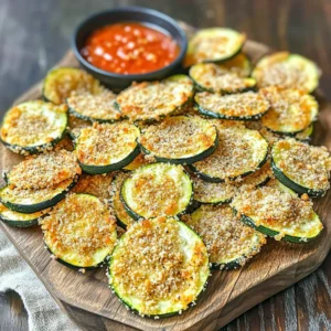 - 2 medium zucchinis, sliced into thin rounds - ½ cup freshly grated Parmesan cheese - ½ cup whole wheat breadcrumbs - 1 teaspoon garlic powder - 1 teaspoon onion powder - 1 teaspoon Italian seasoning - Salt and freshly ground black pepper, to taste - 1 large egg, beaten until frothy - Cooking spray for a crispy finish - Alternative seasonings or spices, such as paprika or cayenne - Additional dipping sauces like marinara or ranch To create delicious Air Fryer Parmesan Zucchini Chips, you need fresh zucchinis. They are the star of the dish. Choose firm zucchinis for the best texture. The cheese adds rich flavor. Freshly grated Parmesan melts beautifully and gives a golden crust. Whole wheat breadcrumbs provide crunch and a hint of nuttiness. Seasonings enhance the taste. Garlic powder and onion powder add depth. Italian seasoning brings a blend of herbs. Salt and pepper balance the flavors. For a crispy finish, use cooking spray. It helps achieve that perfect crunch. You can also customize the flavor. Try adding paprika for a smoky kick or cayenne for heat. Dipping sauces can elevate your snack. Marinara sauce pairs well, offering a classic touch. Ranch dressing provides a cool contrast. Enjoy experimenting with these options! 1. Preheating the air fryer: Start by preheating your air fryer to 400°F (200°C). This temperature helps create that crunchy texture we all love in chips. 2. Mixing dry ingredients: In a bowl, mix together the Parmesan cheese, breadcrumbs, garlic powder, onion powder, Italian seasoning, salt, and pepper. Stir until everything blends well. This mixture gives flavor and crunch to the zucchini. 1. Egg dipping technique: Take your zucchini slices and dip each one in the beaten egg. Make sure they are fully covered. This step helps the breadcrumbs stick better. 2. Ensuring proper breadcrumb coating: Next, place each egg-coated slice into the breadcrumb mix. Press down gently to make sure the crumbs stick. A good coating is key for a crispy bite. 1. Cooking time and temperature tips: Place the coated zucchini chips in a single layer in the air fryer basket. Cook them for 10-12 minutes. Keep an eye on them; cooking times may vary based on your air fryer and how crunchy you want them. 2. Flipping tips for even cooking: Flip the chips halfway through cooking. This step ensures every side gets that golden brown color. A little attention goes a long way in achieving perfect crispiness. To get those zucchini chips nice and crunchy, follow these tips: - Slice Thinly: Cut your zucchinis into thin rounds. Thin slices cook faster and crisp up better. Aim for about 1/4 inch thick. - Dry Well: Pat your zucchini slices dry with a paper towel. Removing excess moisture helps them become crispier. - Space It Out: Place the coated chips in a single layer in the air fryer basket. This allows hot air to flow freely around each slice. If your basket is small, cook in batches. Avoid these pitfalls for perfect zucchini chips: - Watch the Time: Overcooking can lead to burnt chips. Check them at 10 minutes. Flip them halfway for even cooking. - Coating Issues: Make sure the egg coats the zucchini well before dipping into the breadcrumb mix. Press down to help the crumbs stick. Here are some fun ideas for serving your chips: - Dipping Sauces: Pair your zucchini chips with marinara sauce, ranch, or a zesty yogurt dip. These sauces add great flavor to each bite. - Presentation Tips: Serve the chips warm on a colorful plate. Add fresh herbs like parsley or basil for a nice touch. This makes them look as good as they taste! {{image_4}} You can switch up the cheese for a new taste. Try using mozzarella or cheddar instead of Parmesan. Each cheese brings its own flavor. For a twist, consider using nutritional yeast for a dairy-free option. If you need a gluten-free choice, look for gluten-free breadcrumbs. Many brands offer great options. You can even crush gluten-free crackers or cornflakes as a fun substitute. Spice things up by adding your favorite herbs. A sprinkle of paprika or cayenne pepper gives an exciting kick. You can also mix in fresh herbs like basil or thyme for a fresh taste. Want to add more vegetables? Try thin slices of eggplant or sweet potatoes. Just follow the same steps for coating and air frying. Each veggie can bring its own unique flavor and crunch! Zucchini chips pair well with many dishes. Serve them alongside a fresh salad or grilled chicken for a complete meal. They also make a tasty snack with hummus or guacamole. Nutritionally, pairing zucchini chips with protein helps balance your meal. It keeps you full and satisfied. Plus, the fiber from the chips and the protein from your meal work together for a healthy boost. To keep your leftover zucchini chips fresh, store them in an airtight container. This helps maintain their texture. Place a paper towel in the container to absorb moisture. Enjoy these chips within 2 days for the best taste. After that, they may lose their crunch. To reheat your chips and keep them crispy, use the air fryer. Set it to 350°F (175°C) and heat for about 3-5 minutes. Check often to avoid burning. You can also use an oven. Place the chips on a baking sheet and heat at the same temperature for 5-7 minutes. Both methods work well to revive the crunch. You can make zucchini chips in the oven. First, preheat your oven to 425°F (220°C). Slice the zucchini into thin rounds, similar to the air fryer method. Next, coat them with the same mixture of Parmesan cheese and breadcrumbs. Place them on a baking sheet lined with parchment paper. Bake for about 20-25 minutes, flipping halfway through. Keep an eye on them to avoid burning. This method gives you crispy chips, but they may not be as quick as the air fryer. Using frozen zucchini is possible, but it changes the texture. Frozen zucchini has more moisture, which can make chips soggy. If you decide to use frozen zucchini, thaw them first and pat them dry with a paper towel. This helps remove excess water. Cooking time may also increase, so check them often to avoid overcooking. These chips are a healthy snack option. A serving typically has about 100 calories. They are low in carbs and high in fiber, thanks to the zucchini. The Parmesan cheese adds protein and calcium. Whole wheat breadcrumbs provide extra nutrients. This snack can fit well into a balanced diet, offering a tasty way to enjoy vegetables. Look for a golden brown color on the chips. They should be crispy and firm to the touch. If they are still soft, they need more time. Pay attention to the aroma; when they smell delicious, they are close to done. Always flip them halfway through cooking for even crispiness. Enjoy your crunchy chips! You’ve learned how to make tasty zucchini chips. We covered ingredients, preparation, and the air frying process. I shared tips for perfect crispiness and common mistakes to avoid. You can also explore fun variations and serving ideas to enhance flavor. Remember to store leftovers properly and know how to reheat them. Enjoy your homemade chips as a healthy snack! Now, get cooking and impress your friends and family with your skills.