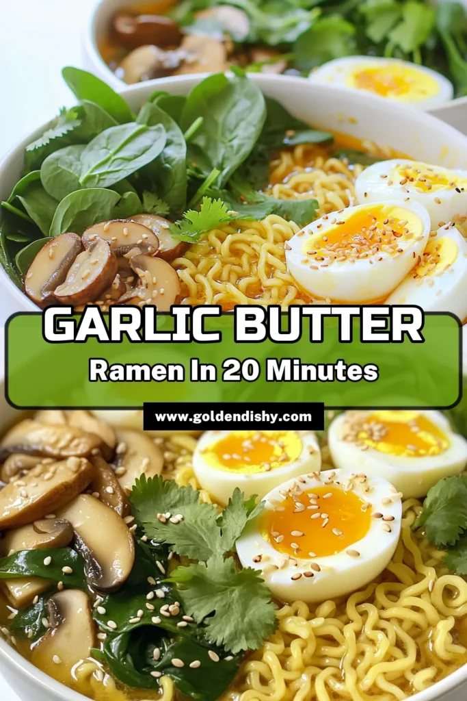Dive into these delicious Garlic Butter Ramen Bowls that will elevate your dinner game! This easy-to-follow recipe features creamy garlic butter, fresh veggies, and the perfect ramen noodles for a cozy meal. Whether you're looking for a quick weeknight dinner or a comforting dish, this recipe has it all. Click through to explore how to whip up this mouthwatering bowl of goodness! #RamenNoodles #GarlicButter #ComfortFood #EasyRecipes