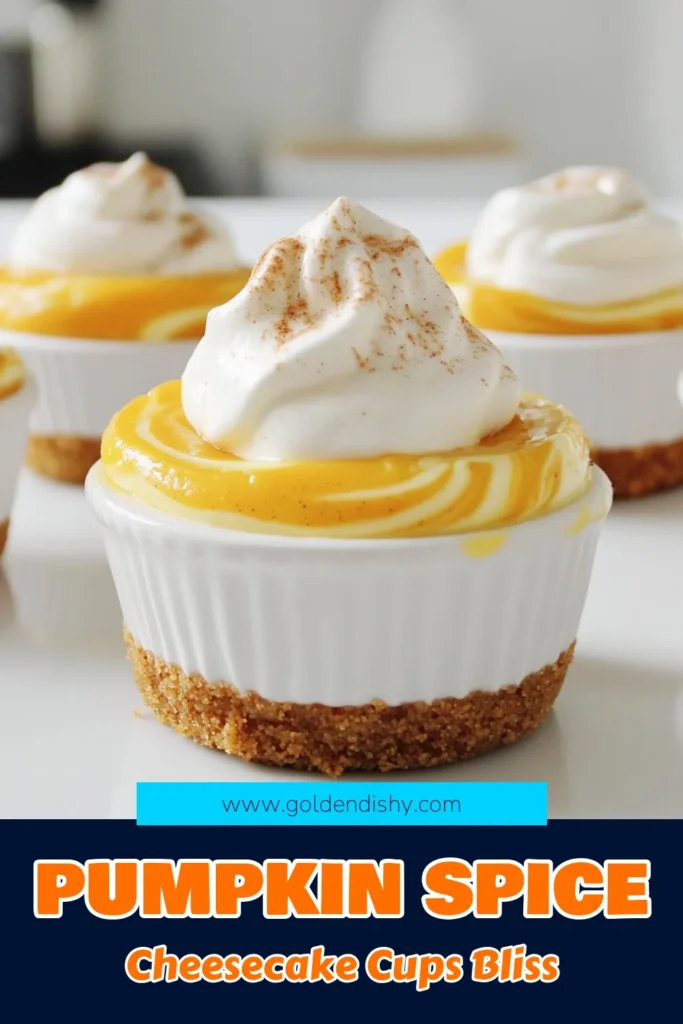 Indulge in the sweet flavors of fall with these delightful Pumpkin Spice Cheesecake Cups! Easy to make and perfect for any gathering, these creamy, bite-sized desserts combine spiced pumpkin, velvety cream cheese, and a crunchy graham cracker crust. Impress your guests and satisfy your sweet tooth! Click to explore the full recipe and get ready to enjoy every delicious layer. #PumpkinSpice #CheesecakeCups #FallRecipes #DessertGoals