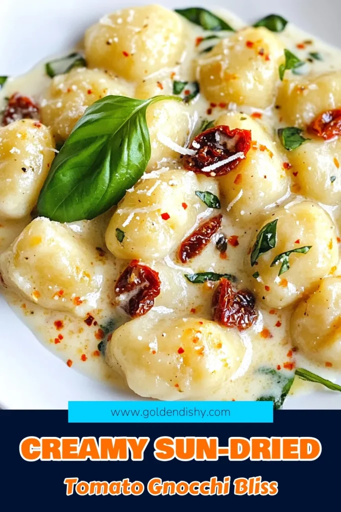 Discover a delicious twist on classic comfort food with this creamy sun-dried tomato gnocchi recipe! Featuring a rich parmesan gnocchi sauce that perfectly envelops every dumpling, this easy gnocchi recipe is perfect for busy weeknights. Elevate your dinner with this creamy gnocchi dish that’s sure to impress. Click to explore the full recipe and add this delightful dish to your repertoire! #CreamGnocchiRecipe #SunDriedTomatoGnocchi #EasyGnocchiRecipes #CreamyGnocchiDish