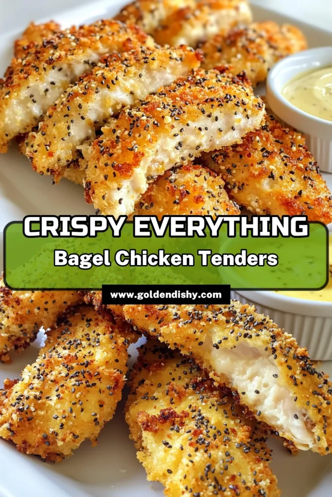Craving a delicious meal? Try these Everything Bagel Chicken Tenders! This easy baked chicken tenders recipe uses panko for a crispy texture and is perfectly seasoned with everything bagel seasoning. Enjoy tender, flavorful chicken tenders with everything bagel seasoning that will impress everyone. Perfect for family dinners or game day snacks! Save this recipe for your next cooking adventure! #EverythingBagel #ChickenTenders #BakedChicken #PankoTenders