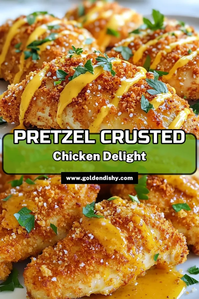 Discover the deliciousness of Honey Mustard Pretzel Chicken, an easy chicken recipe that’s perfect for weeknight dinners! This pretzel coated chicken is baked to perfection, creating a crunchy, flavorful crust. In just 40 minutes, you can impress your family with this tasty chicken dinner idea. Try this recipe today and elevate your meal game! Save this now for a quick and satisfying dish! #HoneyMustardPretzelChicken #ChickenDinnerIdeas #EasyChickenRecipe #BakedChickenWithHoneyMustard
