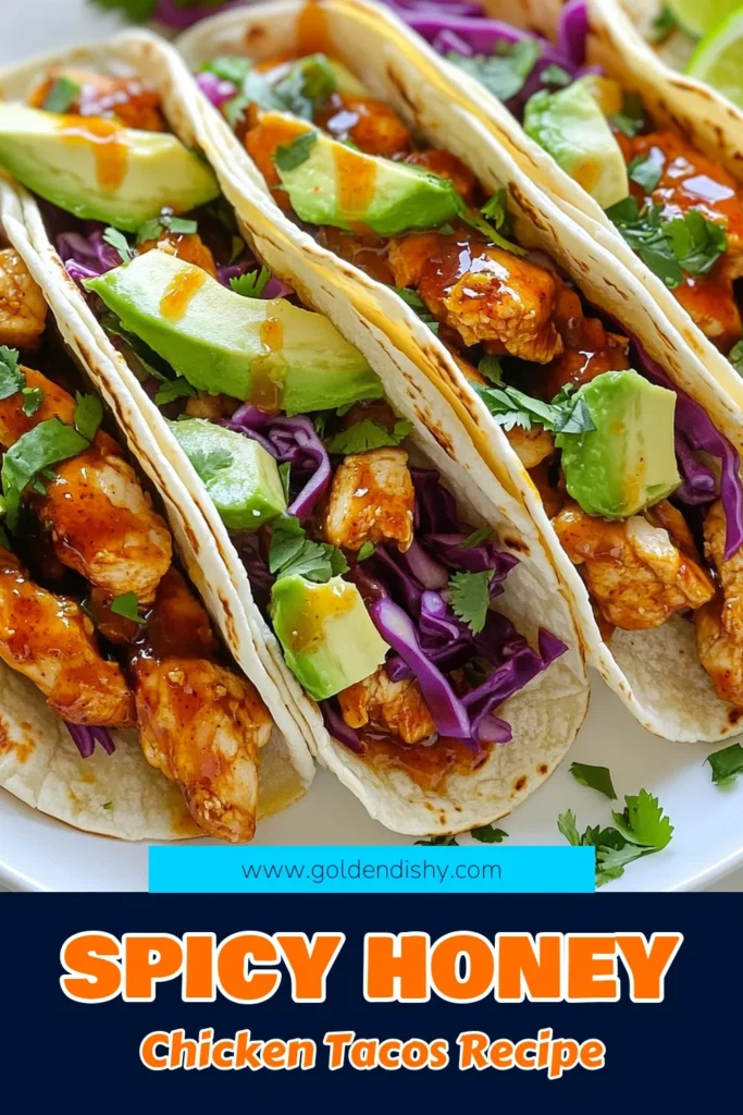 Indulge in these Sweet and Spicy Tacos featuring Honey Sriracha Chicken that will elevate your weeknight dinners! This easy chicken taco recipe combines perfectly marinated spicy chicken with fresh toppings, wrapped in warm tortillas. Perfect for those who crave bold flavors and quick prep. Discover the ultimate Cilantro Lime Tacos experience by trying this homemade recipe. Save this post for your next meal! #HoneySrirachaChicken #SpicyChickenTacoRecipe #EasyChickenTacos #SweetAndSpicyTacos