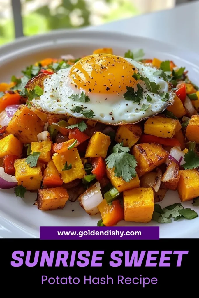 Discover how to make a delightful sweet potato hash recipe that's perfect for any meal. This breakfast hash with eggs features vibrant vegetables and is packed with flavor, making it an ideal choice for healthy sweet potato recipes. Enjoy this comforting vegetable breakfast bowl at brunch or any time of day. Don’t miss out—try this easy and nutritious brunch recipe with eggs today! Save this recipe for later! #SweetPotatoHash #BreakfastHash #HealthyRecipes #BrunchIdeas
