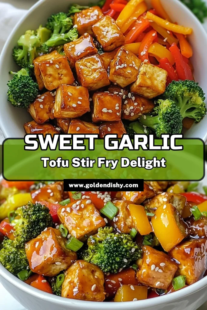 Indulge in this sweet and savory honey garlic tofu stir fry, the perfect easy tofu recipe for healthy stir fry meals. This tofu stir fry recipe features crispy tofu and vibrant vegetables in a delicious honey and soy sauce blend. Quick to make and bursting with flavor, it’s a hit for any night of the week! Save this recipe for your next meal prep! #HoneyGarlicTofu #TofuStirFry #EasyTofuRecipes #HealthyMeals