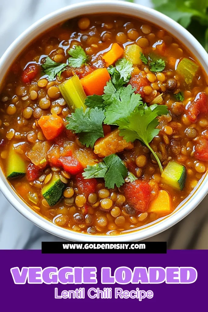 Discover the ultimate veggie lentil chili with this hearty lentil chili recipe! Packed with nutrient-rich ingredients, this healthy vegetarian chili is perfect for satisfying meals. Enjoy a plant-based chili that warms both body and soul. Easy to make and loaded with flavor, it's a great choice for any night of the week. Try this delicious lentil chili today and share your creations! #LentilChili #HealthyVeggies #PlantBased #VegetarianRecipes