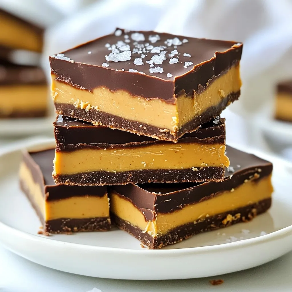 To make vegan chocolate peanut butter fudge, gather these simple and tasty ingredients: - 1 cup natural peanut butter (creamy or chunky) - 1/2 cup pure maple syrup - 1/4 cup coconut oil, melted until liquid - 1/2 cup unsweetened cocoa powder - 1 teaspoon pure vanilla extract - 1/4 teaspoon fine sea salt - 1/2 cup dairy-free dark chocolate chips - Optional: chopped nuts (e.g., walnuts or almonds) or a sprinkle of sea salt for topping These ingredients come together to create a rich and creamy fudge. Natural peanut butter adds flavor and creaminess. Maple syrup gives sweetness, while coconut oil adds smoothness. Cocoa powder brings that deep chocolate taste. The vanilla extract adds a lovely aroma, and sea salt balances the flavors. Feel free to customize your fudge with toppings. Chopped nuts add crunch, and sea salt enhances the sweet taste. This recipe is simple and delicious, perfect for any occasion! {{ingredient_image_2}} 1. Mixing the peanut butter, maple syrup, and coconut oil Start with a medium bowl. Add 1 cup of natural peanut butter, 1/2 cup of pure maple syrup, and 1/4 cup of melted coconut oil. Use a spatula or whisk to blend until smooth and creamy. Make sure there are no lumps. This step creates a rich base for your fudge. 2. Sifting and combining the cocoa powder, vanilla extract, and sea salt Next, sift 1/2 cup of unsweetened cocoa powder over your peanut butter mix. Add 1 teaspoon of pure vanilla extract and 1/4 teaspoon of fine sea salt. Mix well until everything combines into a dark chocolate batter. This adds depth to the flavor. 3. Folding in the dairy-free chocolate chips Now, gently fold in 1/2 cup of dairy-free dark chocolate chips. Make sure they are spread evenly throughout the mixture. Each bite will have a nice burst of chocolate, enhancing your fudge experience. These steps are simple yet crucial for making delicious vegan chocolate peanut butter fudge. Enjoy the process! To make the smoothest fudge, start by mixing the peanut butter, maple syrup, and coconut oil well. Use a whisk or spatula. Ensure there are no lumps. This step sets the base for a creamy texture. For high-quality ingredients, I recommend natural peanut butter, like Justin's or Smucker's. Their flavor shines through, enhancing your fudge. For maple syrup, go for grade A or B for richer taste. Adjusting sweetness is easy. If you want sweeter fudge, add more maple syrup. Start with a tablespoon at a time. Taste as you go to find your perfect balance. Feel free to experiment! You can add a pinch of cinnamon or even a splash of almond extract. These small changes can elevate your fudge and make it uniquely yours. Pro Tips Choose Your Peanut Butter Wisely: Opt for natural peanut butter without added sugars or oils for the best flavor and texture. Mind the Cocoa Powder: Use high-quality unsweetened cocoa powder to achieve a rich chocolate flavor that enhances the fudge. Cutting Techniques: For clean cuts, warm your knife slightly before slicing the fudge, which will help prevent it from sticking. Storage Tips: Keep the fudge refrigerated in an airtight container to maintain its freshness, and consider freezing for longer storage. {{image_4}} You can easily make this vegan chocolate peanut butter fudge your own. Here are some fun ideas! - Swapping chocolate types: You can use milk chocolate chips if you want a sweeter taste. Dark chocolate chips give a richer flavor. Choose what you like best. - Adding flavor extracts: Want a twist? Try adding a splash of almond or mint extract. Just a tiny bit can change the whole flavor. - Incorporating dried fruits or seeds: Dried fruits like cranberries or raisins add a nice chew. You can mix in seeds like chia or hemp for extra crunch and nutrition. Feel free to get creative! Each change can make your fudge fun and unique. To keep your vegan chocolate peanut butter fudge fresh, use an airtight container. This helps stop air from getting in and keeps the fudge tasty. You can store the fudge in the fridge for up to one week. If you want it to last longer, freeze it! Just make sure to separate layers with parchment paper. This way, you won’t have a solid block of fudge. To keep your fudge fresh for a long time, check these tips: - Cut the fudge into squares before storing. This makes it easy to grab one when you want a treat. - Avoid moisture. Make sure the container is dry before you add the fudge. - Keep the fudge away from strong-smelling foods in your fridge. Fudge can absorb flavors, and we want it to taste like chocolate and peanut butter, not onions! Following these storage tips will help you enjoy your fudge for days! Yes, you can make this fudge nut-free. Simply use sun butter or soy nut butter. These options work well and keep the fudge creamy. Yes, this fudge is gluten-free. All the ingredients are naturally gluten-free. Just check labels to be sure. You can tell the fudge is set by touch. It should feel firm and not sticky. If it feels soft, give it more time in the freezer. Yes, you can add protein powder. Start with one tablespoon and mix well. This will make your fudge a bit thicker, but still tasty! This blog post covered how to make delicious fudge using simple ingredients. You learned about the key elements like natural peanut butter and cocoa powder. I shared tips to ensure a smooth finish and options for custom flavors. Proper storage methods help your fudge last longer, too. Now, you have the tools to create your own special fudge at home. Enjoy making and sharing your tasty treats!
