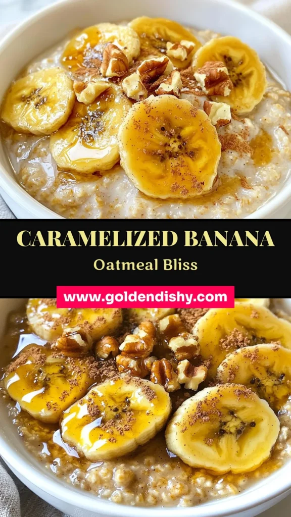 Start your day right with this delicious caramelized banana oatmeal! This easy oatmeal recipe is not only a treat for your taste buds but also fits perfectly into healthy breakfast recipes. Simply combine rolled oats with creamy almond milk and top with sweet, caramelized bananas for a nourishing vegan oatmeal recipe. Perfect for those busy mornings! Try it out today! #caramelizedbananaoatmeal #healthybreakfast #veganrecipe #oatmealwithbananas