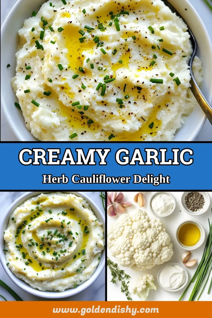 Discover the ultimate healthy side dish with this creamy Garlic Herb Mashed Cauliflower recipe! Perfect for anyone craving a low carb mashed cauliflower alternative, this vegan cauliflower mash is packed with flavor from garlic and fresh herbs. Easy to make, it’s a fantastic addition to any meal. Try it today and enjoy a delicious guilt-free treat! Save this creamy cauliflower recipe for your next dinner! #LowCarb #VeganRecipes #HealthyEating #Cauliflower