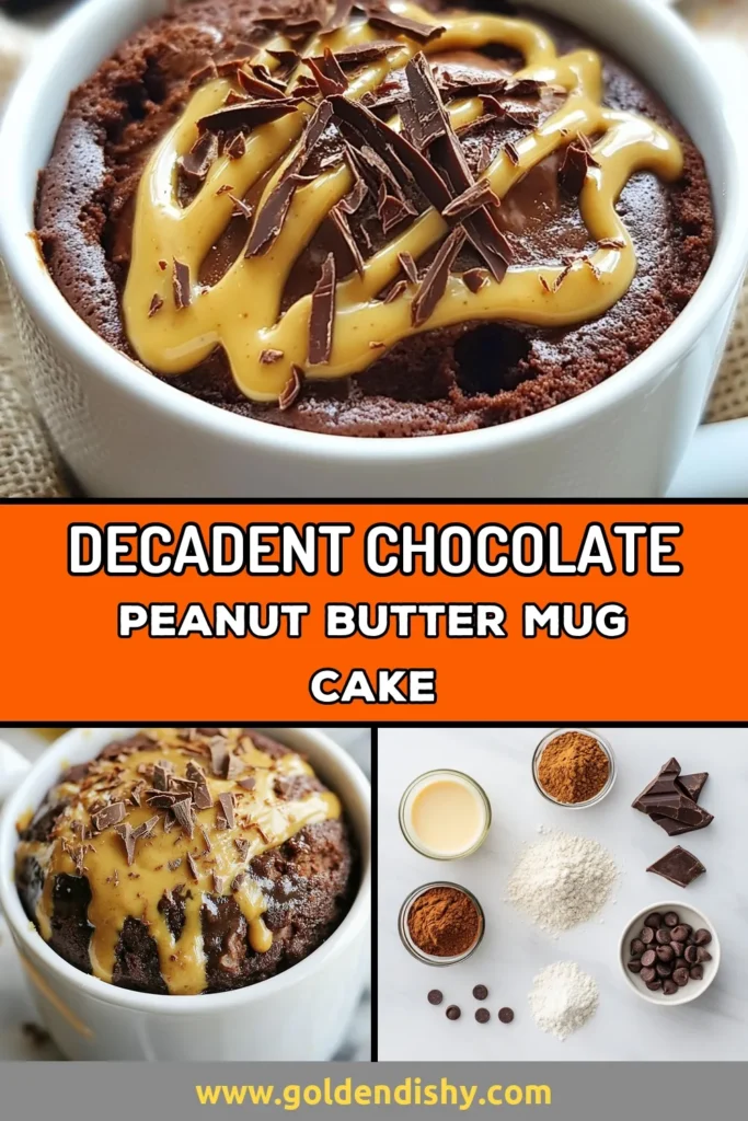 Indulge in a delicious chocolate peanut butter mug cake, the ultimate easy mug cake recipe for quick dessert cravings! This microwave mug cake combines rich chocolate and creamy peanut butter, making it a perfect single serving mug cake for any time of day. Ready in just 5 minutes, it's the answer to your sweet tooth. Try this simple recipe today and enjoy a delightful treat in no time! #MugCake #ChocolateLovers #DessertInMinutes #QuickDessertRecipes