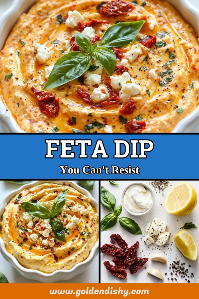 Discover the perfect sun-dried tomato feta dip that's sure to impress at your next gathering! This creamy feta dip recipe combines sun-dried tomatoes, feta, and a hint of basil, making it an ideal easy appetizer dip or Mediterranean dip recipe. Serve it with pita chips or veggies for a standout party dip with basil. Ready to elevate your snacking? Try this delicious dip today! #SunDriedTomatoFetaDip #EasyAppetizerDip #MediterraneanDip #PartyDip