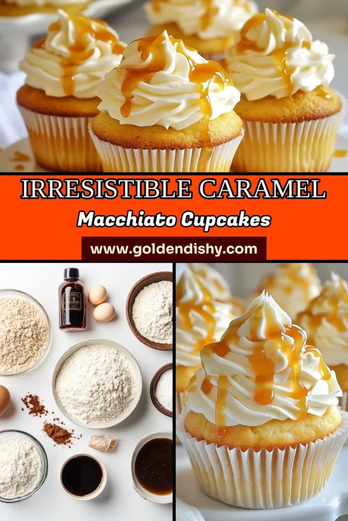 Indulge in the delicious world of Caramel Macchiato Cupcakes! These coffee-flavored cupcakes are a dreamy combination of rich coffee and luscious caramel sauce. This easy cupcake recipe is perfect for any dessert lover looking to impress. Topped with fluffy whipped cream, these cupcakes are sure to delight your taste buds. Try this recipe for a sweet treat today! #CaramelMacchiatoCupcakes #CoffeeFlavoredCupcakes #DessertWithCaramelSauce #WhippedCreamCupcakes