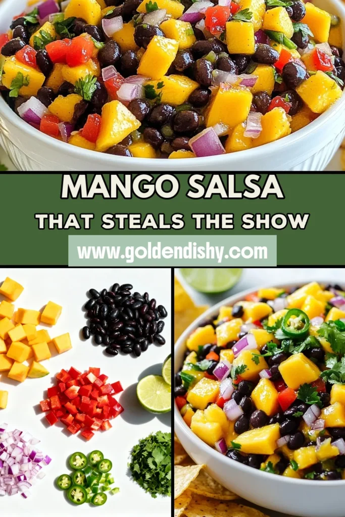 Delight in the fresh flavors of Mango Black Bean Salsa with this simple and healthy black bean salsa recipe! Combining ripe mango, black beans, cilantro, and a zesty lime dressing, this easy salsa recipe is perfect for summer gatherings or a quick snack. Enjoy your vibrant cilantro lime salsa with tortilla chips or atop grilled dishes. Try it today and elevate your meal! Save this recipe for your next fiesta! #MangoBlackBeanSalsa #HealthySalsa #EasySalsaRecipe #CilantroLimeSalsa