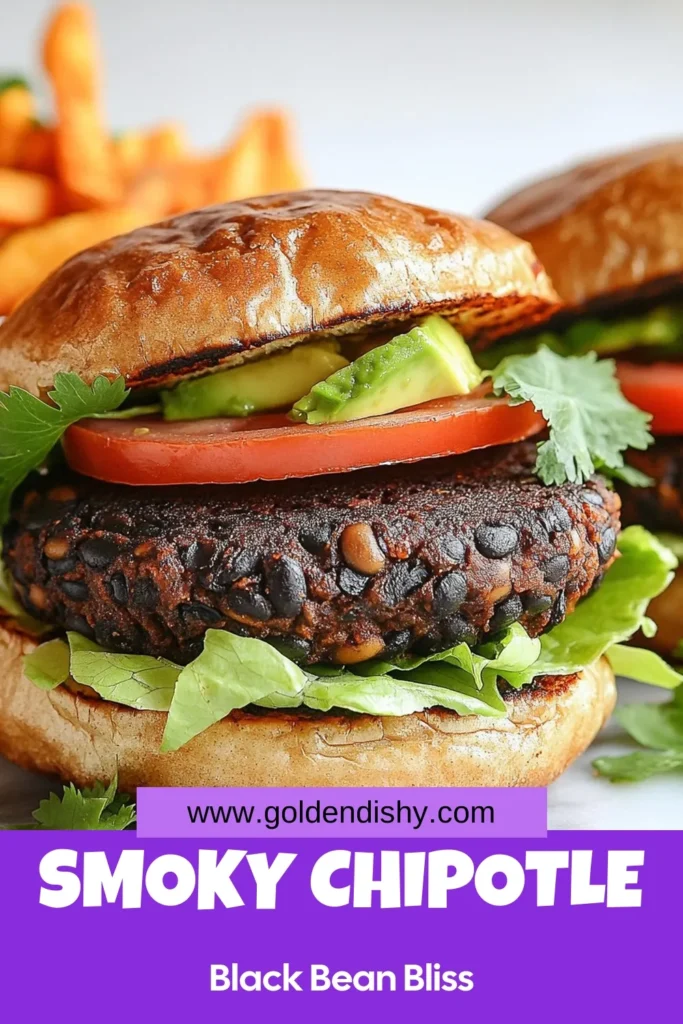 Try these smoky chipotle black bean burgers for a delicious twist on your next meal! This vegetarian black bean burger recipe is easy to make, gluten-free, and packed with flavor, making it a perfect spicy black bean burger choice. Ideal for quick weeknight dinners or BBQ gatherings, these easy plant-based burger patties are sure to impress. Don't miss out—save this recipe for your next cooking adventure! #PlantBased #VegetarianRecipes #GlutenFree #EasyRecipes