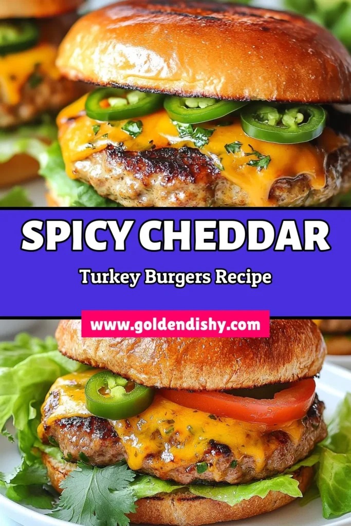 Discover the perfect blend of flavors with these Jalapeño Cheddar Turkey Burgers. This healthy turkey burger recipe packs a spicy kick, making it an ideal choice for grilled turkey burger with cheese lovers. Get inspired with ground turkey burger ideas that elevate your meal prep! Enjoy these burgers topped with fresh veggies for a delicious, satisfying meal. Try this spicy turkey burger recipe today and make dinner unforgettable! #TurkeyBurgerRecipes #HealthyEating #SpicyBurgers #GrillingIdeas