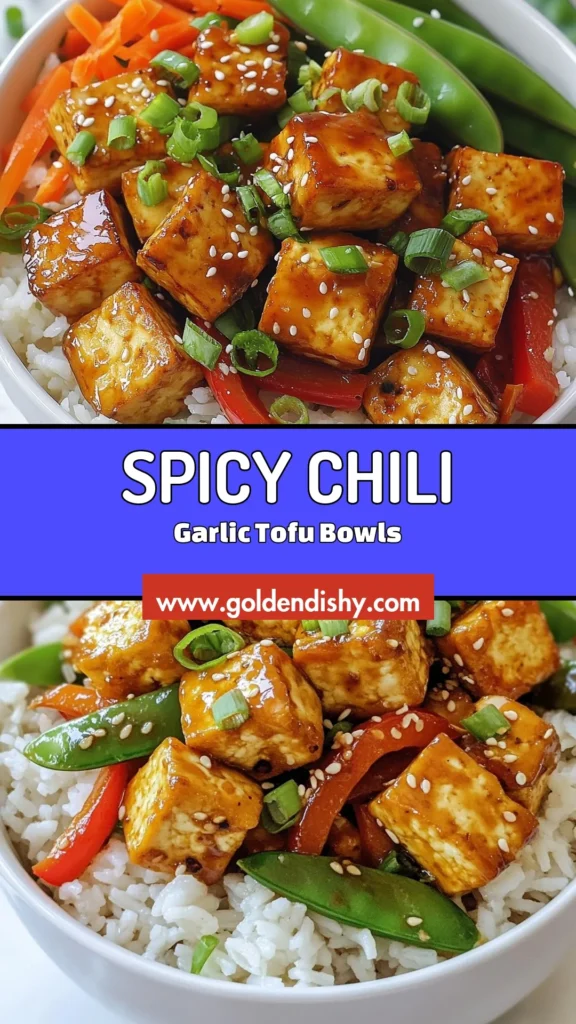 Looking for a delicious vegetarian meal prep? Try this chili garlic tofu recipe! These crispy tofu bowls are packed with flavor and nutrients. Perfectly sautéed tofu pairs with bright veggies in a mouthwatering vegan chili garlic dish. Easy to make in just 30 minutes, this healthy tofu recipe is a must-add to your weeknight dinners. Save this recipe for your next cooking adventure! #ChiliGarlicTofu #CrispyTofu #HealthyRecipes #VeganMeals