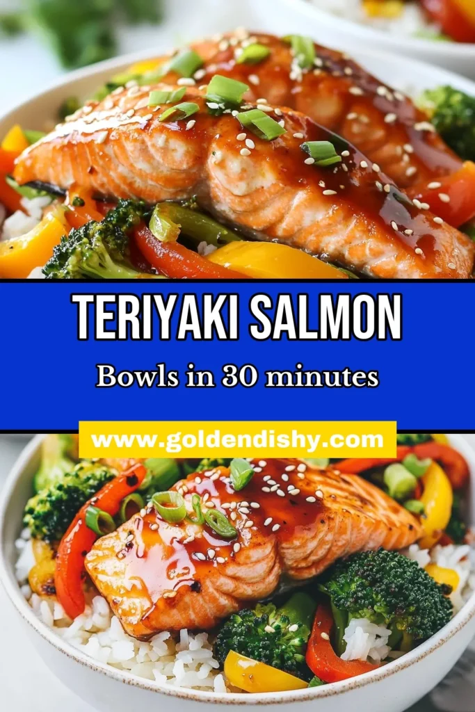 Craving a delicious and nutritious dinner? Try this easy teriyaki salmon recipe featuring tender salmon fillets served over fluffy jasmine rice bowls. Perfect for a healthy salmon dinner, this salmon rice bowl is packed with flavor and colorful veggies. The homemade teriyaki sauce elevates your meal in just 30 minutes. Click for the full recipe and make your weeknight dinners exciting! #TeriyakiSalmon #SalmonRiceBowl #HealthyDinner #JasmineRiceBowls