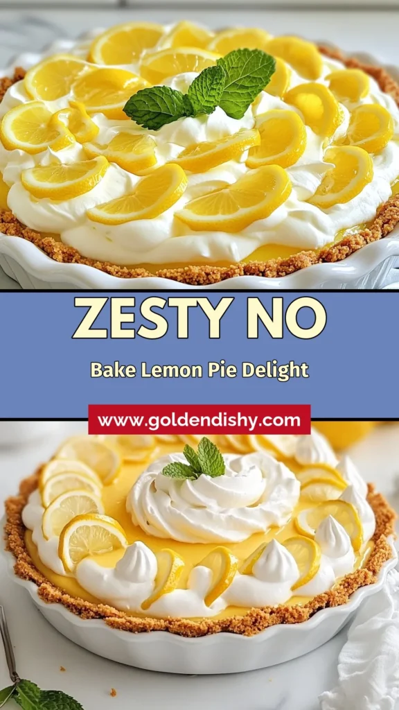 Indulge in a zesty lemon dessert recipe with this no-bake lemon icebox pie! This easy lemon pie recipe features a delightful graham cracker crust pie that's refreshing and perfect for any occasion. With just a few ingredients, you can whip up this delicious lemon icebox dessert that everyone will love. Chill, slice, and enjoy! Save this recipe for your next gathering! #NoBakeLemonIceboxPie #LemonDessert #EasyRecipe #GrahamCrackerCrust