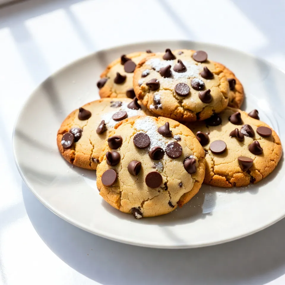 Almond flour is the star of these cookies. It gives them a nice texture and flavor. I use 1 ½ cups of almond flour. This flour is low in carbs, making it perfect for keto. It also adds healthy fats and protein. You’ll find it at most grocery stores or online. Make sure to use finely ground almond flour for the best results. Sweeteners are key in keto baking. I recommend ½ cup of erythritol. This sweetener has zero carbs and won't spike your blood sugar. If you want alternatives, you can try monk fruit or stevia. Adjust the amount based on your taste. Just remember, some sweeteners are sweeter than others! You’ll need a few more ingredients to make these cookies shine. Start with ½ cup of unsalted butter, melted and slightly cooled. It adds richness and flavor. Then, grab 1 teaspoon of pure vanilla extract for that lovely aroma. Don’t forget 1 large egg, which helps bind everything together. For the fun part, use ½ cup of sugar-free chocolate chips. They provide the classic chocolatey taste without the carbs. If you like some crunch, add ¼ cup of chopped nuts like walnuts or pecans. This will make your cookies even more delightful! {{ingredient_image_2}} Start by preheating your oven to 350°F (175°C). This step warms the oven for even baking. Next, line a baking sheet with parchment paper. This keeps your cookies from sticking and makes cleanup easy. Take your time here; it sets you up for success. In a large mixing bowl, combine the dry ingredients. Use 1 ½ cups of almond flour, ½ cup of erythritol, ½ teaspoon of baking soda, and ¼ teaspoon of fine salt. Whisk these together until they are mixed well. Look for no lumps. This mix forms the base of your cookies. In another bowl, melt ½ cup of unsalted butter and let it cool slightly. Add 1 teaspoon of pure vanilla extract and 1 large egg. Whisk these together until smooth. The butter adds richness, while the egg binds everything. Mix until fully blended for the best texture. Now, pour the wet mix into the bowl of dry ingredients. Stir with a spatula or wooden spoon until a dough forms. Make sure there are no dry bits left. It should come together nicely. This is where the magic starts to happen. Using a tablespoon or cookie scoop, portion out the dough. Roll each piece into a ball and place them on the prepared sheet. Leave about 2 inches between each ball. This space allows the cookies to spread. Lightly press each ball down with a fork or your fingers. This helps them bake evenly. Bake your cookies in the oven for 10-12 minutes. Look for golden brown edges and soft centers. They might look soft, but they will set as they cool. Once baked, remove the sheet from the oven. Let the cookies cool on the sheet for about 5 minutes. This helps them firm up before moving them. After that, transfer the cookies to a wire rack to cool completely. Enjoy them fresh and warm, or store them for later. To get the best texture, use almond flour. It keeps cookies soft and chewy. Make sure to measure the almond flour correctly. Too much can make the dough dry. Melt the butter but don’t let it get too hot. Warm butter mixes well with other ingredients and adds richness. Let the dough rest for a few minutes before baking. This helps the cookies spread evenly. One common mistake is not using room temperature eggs. Cold eggs can mess up the dough. Another mistake is overmixing the dough. Mix just until combined; overmixing creates tough cookies. Also, don’t skip the parchment paper. It prevents sticking and makes cleanup easy. Lastly, watch the baking time closely. Cookies can go from soft to burnt quickly. For a great look, place your cookies on a nice plate. Dust them with a little powdered erythritol for an elegant touch. Add fresh berries beside the cookies for color. You can even stack them for a fun display. A clean, simple presentation makes your treats look even more delicious. Pro Tips Use Room Temperature Ingredients: Ensure your egg and melted butter are at room temperature for a smoother dough that blends easily. Don’t Overmix the Dough: Mix just until combined to avoid tough cookies; a little bit of mixing is enough for keto cookies. Experiment with Flavors: Add a pinch of cinnamon or a splash of almond extract for a unique flavor twist! Store Properly: Keep cookies in an airtight container at room temperature for up to a week to maintain freshness. {{image_4}} You can make these cookies dairy-free by using coconut oil instead of butter. Melt the oil and let it cool. Mix it with the other wet ingredients as you normally would. This swap keeps the cookies moist and delicious without dairy. You can also use a dairy-free chocolate chip brand, ensuring a tasty treat for everyone. For a vegan version, you can replace the egg with flaxseed meal. Mix 1 tablespoon of flaxseed meal with 2.5 tablespoons of water. Let it sit for a few minutes until it thickens. This acts as a binder, just like the egg. Use coconut oil instead of butter for a creamy texture. Finally, select vegan chocolate chips for the full experience. If you need a nut-free option, swap almond flour with sunflower seed flour. It works well and keeps the texture light. Follow the same steps in the recipe. Ensure your chocolate chips are nut-free too. This way, you can enjoy these cookies without worry, making them great for school snacks or parties. To store leftover cookies, let them cool completely. Place them in an airtight container. Keep them at room temperature for up to five days. If you want them to last longer, store them in the fridge. They will stay fresh for about a week. If you want to freeze these cookies, start by letting them cool. Place them in a single layer on a baking sheet. Freeze them for about one hour. Once frozen, transfer them to a freezer bag. They can stay in the freezer for up to three months. To enjoy, thaw them in the fridge overnight or at room temperature. For the best serving, heat the cookies slightly in the microwave. This brings back their soft, chewy texture. Serve them with a glass of unsweetened almond milk or coffee. You can also add fresh berries for a fun twist. Enjoy them warm for a delightful treat! Keto chocolate chip cookies have about 2 grams of net carbs each. This low count comes from using almond flour and erythritol. Both options are low in carbs, making them great for keto diets. Enjoying these cookies lets you satisfy your sweet tooth without breaking your carb limit. Yes, you can use other keto-friendly sweeteners like monk fruit or stevia. Each sweetener has a different taste and sweetness level. Erythritol is my go-to because it mimics sugar well. If you choose another sweetener, adjust the amount based on its sweetness. Always taste the dough before baking to ensure it's sweet enough. If you need a substitute for almond flour, try coconut flour or sunflower seed flour. Coconut flour absorbs more liquid, so use less of it. A good rule is to use one-fourth the amount of coconut flour compared to almond flour. Sunflower seed flour works well too, but it may change the flavor slightly. The cookies are done when the edges turn golden brown. You should also see the centers look set but still soft. If you wait too long, they might become hard. Keep an eye on them, especially in the last few minutes of baking, to avoid overcooking. Yes, these cookies are gluten-free. The recipe uses almond flour, which is naturally gluten-free. This makes them safe for those with gluten sensitivities or celiac disease. Always check your other ingredients to ensure they are also gluten-free. Enjoy these tasty treats without worry! You now have all the tools to make delicious Keto chocolate chip cookies. We covered key ingredients like almond flour and sweeteners, along with simple steps to bake them. Tips help you avoid common mistakes and ensure perfect texture. We even explored variations for different diets. In the end, enjoy these treats with friends and family. They are not just tasty; they fit many diets too. Happy baking!