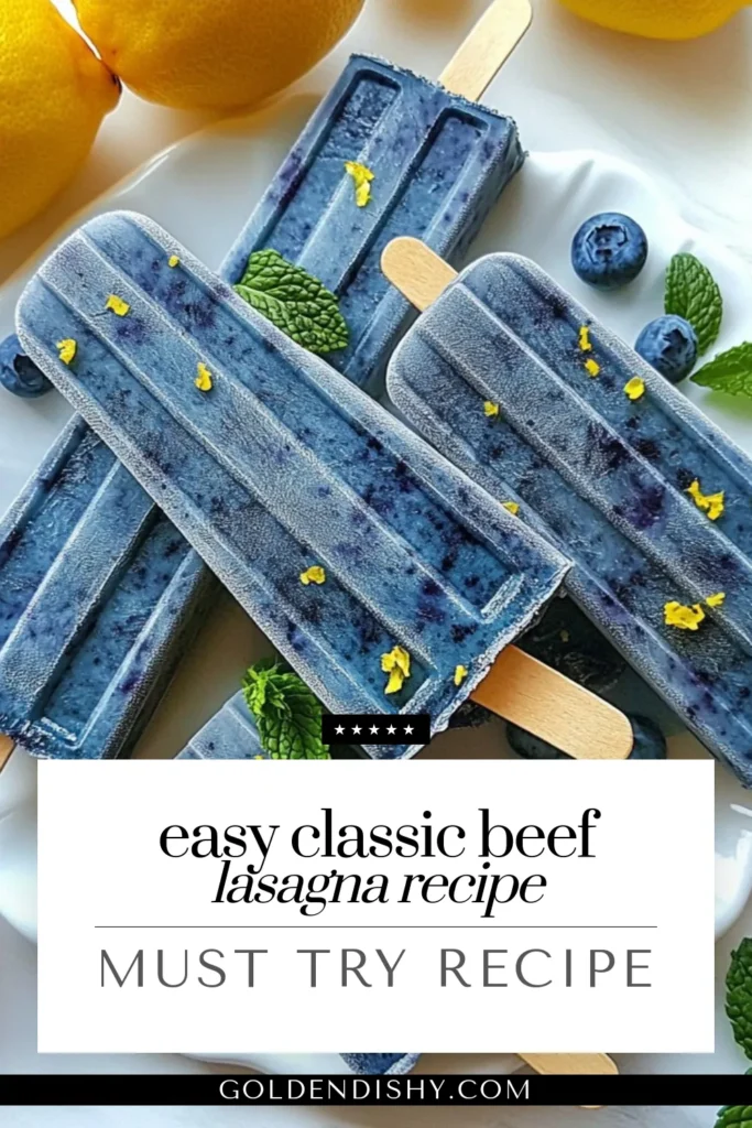 Cool off this summer with delicious Blueberry Lemonade Popsicles! These Healthy Summer Treats are perfect for those hot days when you crave something refreshing. With a simple Homemade Popsicle Recipe using fresh blueberries and lemon juice, you can whip up Easy Frozen Desserts that everyone will love. Try garnishing with mint for an extra twist. Save this recipe and enjoy delightful Fresh Blueberry Desserts today! #Popsicles #SummerTreats #HealthyDesserts #BlueberryRecipes