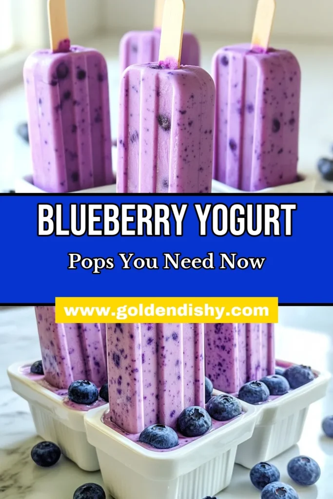 Indulge in refreshing blueberry yogurt popsicles with this easy Greek yogurt popsicles recipe! Perfect for hot days, these healthy frozen treats combine creamy Greek yogurt and fresh blueberries, sweetened just right. Enjoy homemade blueberry popsicles that are not only delicious but nutritious too. Make a batch today and savor the summer! Save this recipe for your next snack idea. #BlueberryPopsicles #HealthyTreats #HomemadePopsicles #GreekYogurtRecipes