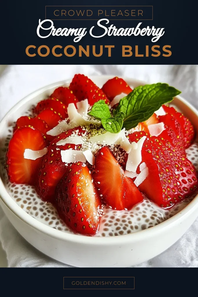 Indulge in this delicious Strawberry Coconut Chia Pudding, the ultimate healthy chia pudding recipe! This vegan chia seed dessert uses creamy coconut milk for a delightful treat. Perfect as an easy strawberry dessert, it’s simple to prepare with just a few ingredients. Whip it up for breakfast or a snack! Click to discover the recipe and enjoy a refreshing, guilt-free delight. #ChiaPudding #VeganDessert #HealthyRecipes #StrawberryDessert