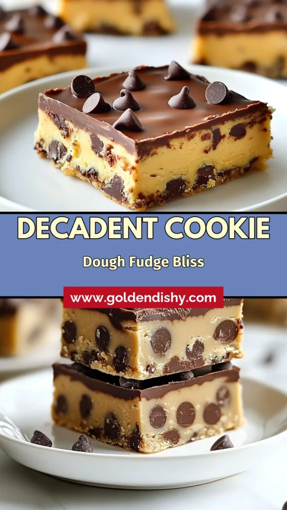 Indulge in the creamy goodness of Chocolate Chip Cookie Dough Fudge, the ultimate chocolate fudge dessert! This easy fudge recipe requires no baking, making it perfect for any occasion. With layers of rich chocolate and cookie dough goodness, you can whip up this homemade fudge with chocolate chips in just 15 minutes. Perfect for sharing or satisfying your sweet tooth! Try it today and save your favorite fudge creations! #FudgeRecipe #NoBakeDessert #ChocolateLovers #SweetTreats