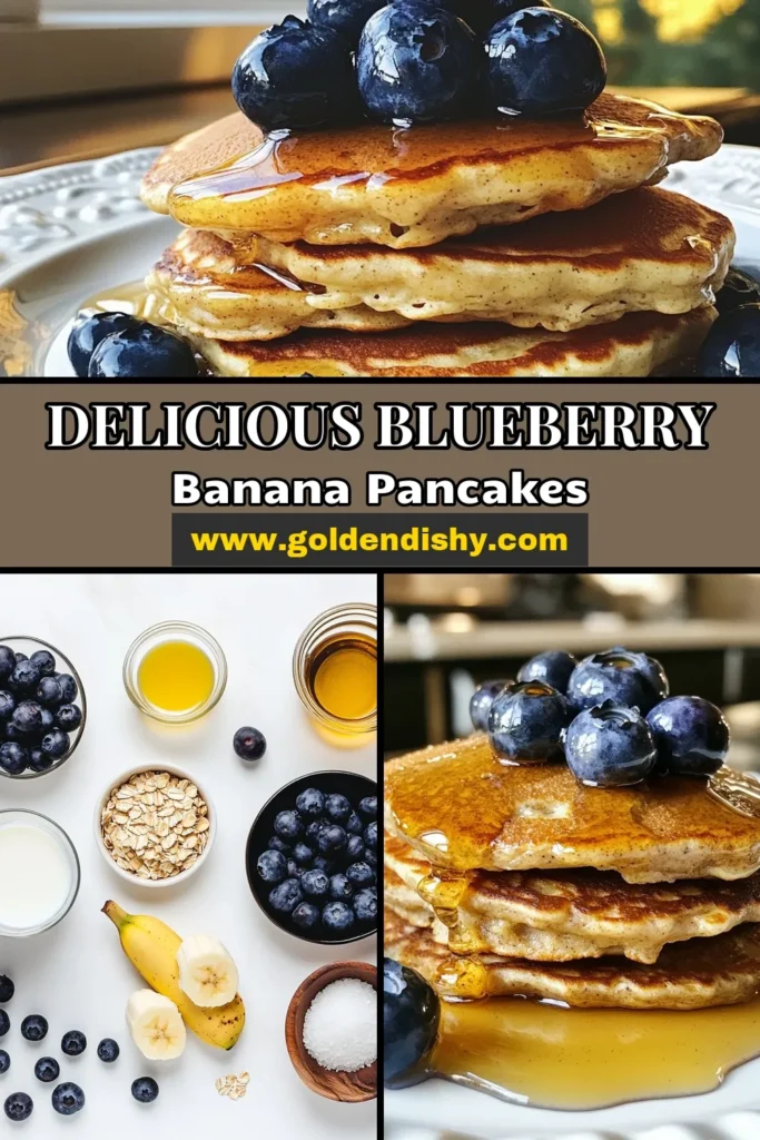 Looking for a delightful and nutritious breakfast? Try this Blueberry Banana Oat Pancakes recipe! These healthy pancakes are easy to make, gluten-free, and perfect for a vegan diet. Using rolled oats and ripe bananas, you'll whip up banana oat pancakes that are deliciously fluffy and packed with fresh blueberries. Ideal for breakfast or brunch, these pancakes will satisfy your cravings. Save this recipe today and enjoy a wholesome treat! #BlueberryPancakes #BananaOatPancakes #HealthyBreakfast #VeganRecipes