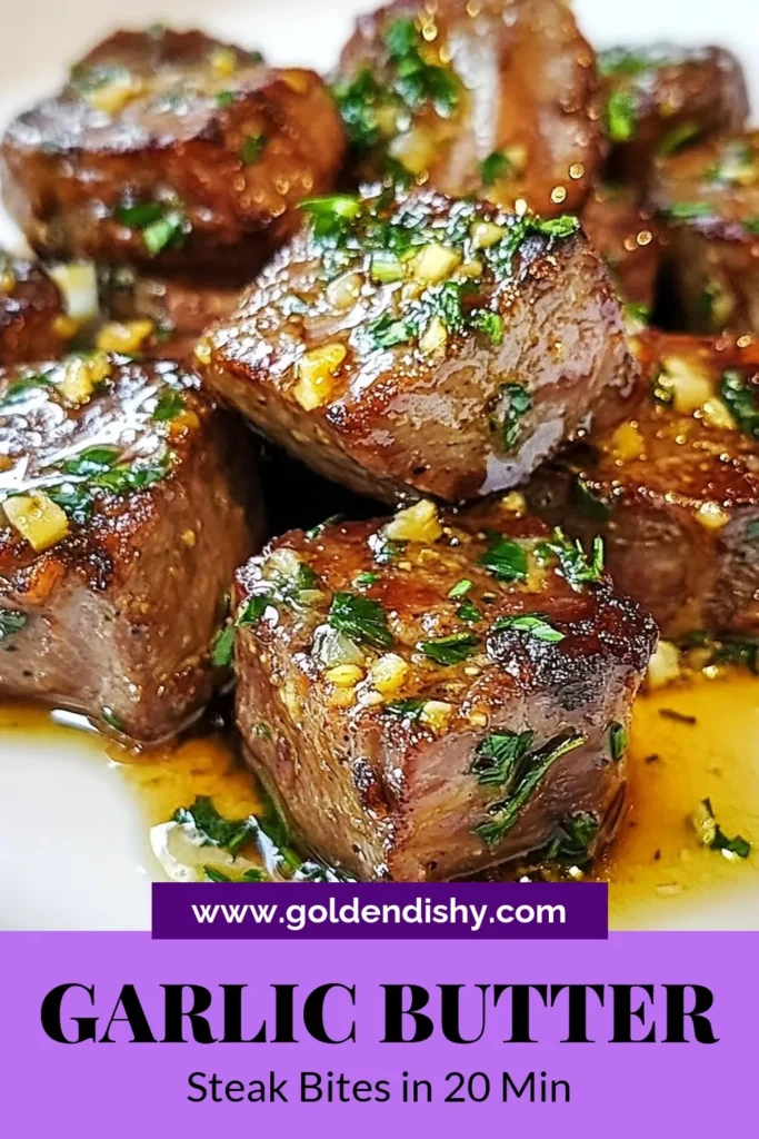 Indulge in these mouthwatering garlic butter steak bites, a quick sirloin steak recipe that’s perfect for any occasion. These sizzling steak bites are skillet-seared to perfection, delivering incredible flavor in just 20 minutes. Whether you're serving them as a quick steak appetizer or a main dish over mashed potatoes, they're sure to impress. Try this easy recipe today! #GarlicButterSteakBites #QuickSteakAppetizer #SirloinSteakRecipe #SkilletSearedSteak