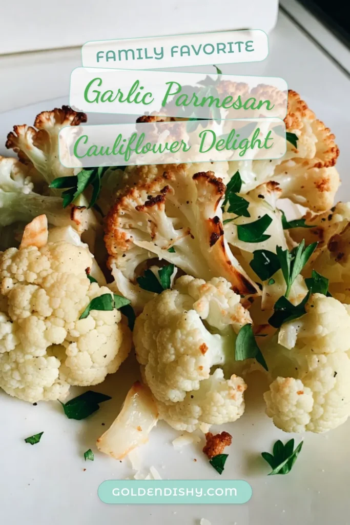 Discover the ultimate garlic parmesan cauliflower in this easy roasted cauliflower recipe that’s perfect as a healthy cauliflower side dish! With fragrant garlic, a sprinkle of vegan cheese, and perfectly roasted florets, this dish is sure to impress. Ideal for any meal, it’s one of those easy vegetable recipes you’ll want to make again and again. Try this delicious vegan cauliflower roasted dish today and elevate your dining experience! Save this recipe now! #GarlicParmesanCauliflower #RoastedCauliflowerRecipe #HealthyCauliflower #EasyVegetableRecipes