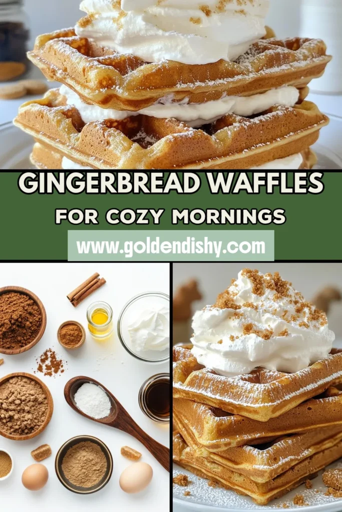 Indulge in the festive flavors of our homemade gingerbread waffles recipe, perfect for a delightful holiday breakfast! These easy gingerbread breakfast recipes are made with warm spices and topped with whipped cream for the ultimate treat. Enjoy spiced waffles with whipped cream and crushed ginger snap cookies for a crunch that will impress your family. Try these gingerbread waffles today and make your mornings merry! #GingerbreadWaffles #BreakfastIdeas #HolidayRecipes #EasyRecipes