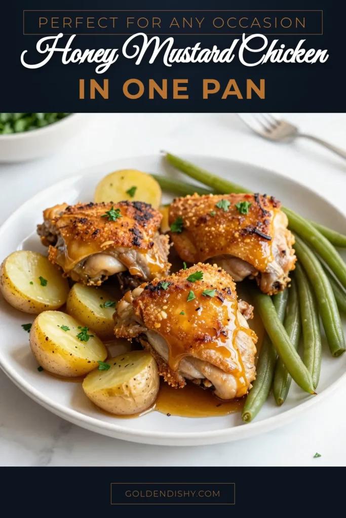 Discover a delicious Honey Mustard Chicken Recipe that's perfect for a sheet pan chicken dinner! This easy chicken thighs recipe features a flavorful honey mustard marinade that infuses the chicken and vegetables with mouthwatering taste. Roasted chicken and vegetables come together effortlessly, making it an ideal weeknight meal. Try this simple dish for a satisfying dinner tonight! Save this recipe for later! #HoneyMustardChicken #SheetPanDinner #EasyDinnerRecipes #ChickenRecipes