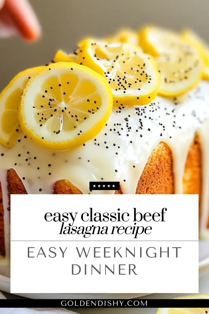 Indulge in the delightful flavors of our Lemon Poppy Seed Cake! This Moist Poppy Seed Cake is topped with a zesty Lemon Glaze Recipe that will keep you coming back for more. Perfect for any occasion, this Lemon Cake Recipe is sure to become the Best Lemon Cake you’ve ever made! Try it today and impress your family and friends. Save this recipe for a burst of citrus goodness! #LemonPoppySeedCake #LemonCake #PoppySeedDesserts #BakingDelights