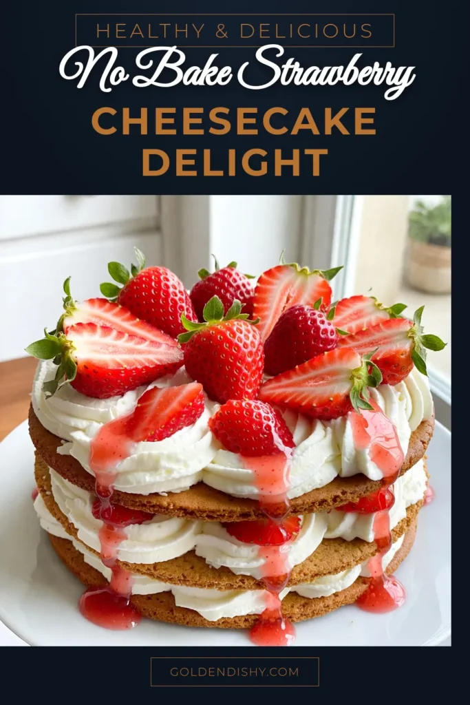 Indulge in the delightful freshness of our Strawberry Cheesecake Icebox Cake, the ultimate no-bake strawberry cheesecake dessert! Perfect for summer, this cream cheese icebox cake is packed with luscious strawberries and creamy filling, making it a must-try for any strawberry dessert lover. Easy to whip up and chilled to perfection, it’s a guaranteed hit at gatherings. Save this recipe for your next summer strawberry dessert adventure! #StrawberryDesserts #NoBakeCheesecake #StrawberryRecipes #DessertIdeas