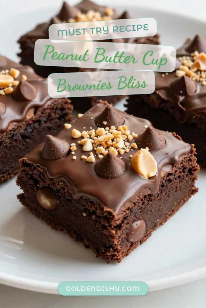 Indulge in these irresistible peanut butter cup brownies — the ultimate chocolate peanut butter dessert! This easy brownie recipe blends rich chocolate chips and creamy peanut butter for a homemade treat that's sure to impress. Perfect for baking enthusiasts or anyone craving a delicious dessert. Try this recipe today and enjoy the gooey goodness of peanut butter cup brownies! Save this for your next baking adventure! #PeanutButterCupBrownies #ChocolateDesserts #BakingWithChocolateChips #EasyBrownieRecipe