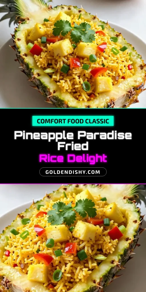 Savor a burst of tropical flavors with this easy pineapple fried rice recipe! Perfectly combining jasmine rice with diced pineapple, mixed vegetables, and a touch of sesame oil, this healthy fried rice dish is a delight for all. Ideal for quick meals and impressing guests, serve it in hollowed-out pineapples for a stunning presentation. Click to get your family hooked on this delicious pineapple rice dish! #PineappleFriedRice #HealthyFriedRice #JasmineRiceRecipes #EasyRiceRecipe