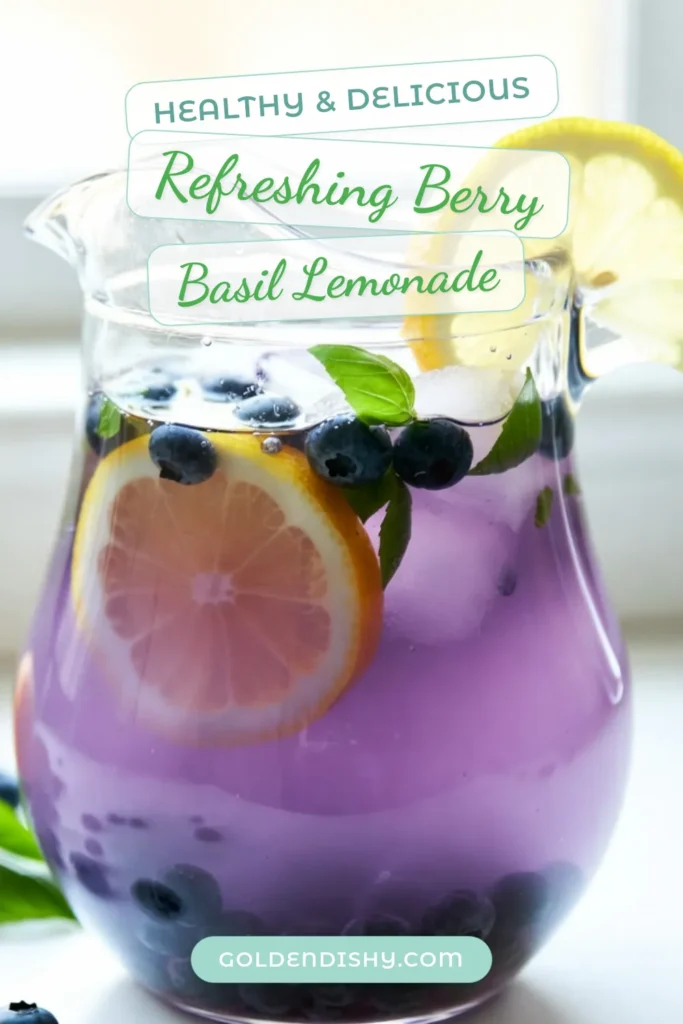 Discover the perfect way to cool down with this delicious blueberry basil lemonade! This homemade lemonade recipe combines fresh blueberries and aromatic basil for a refreshing summer drink that's sure to impress. Easy to make with just a few ingredients, it's a standout among blueberry drink recipes. Quench your thirst and elevate your gatherings with this unique basil lemonade recipe. Try it today and savor the flavors! #BlueberryBasilLemonade #RefreshingDrinks #SummerCocktails #LemonadeRecipes