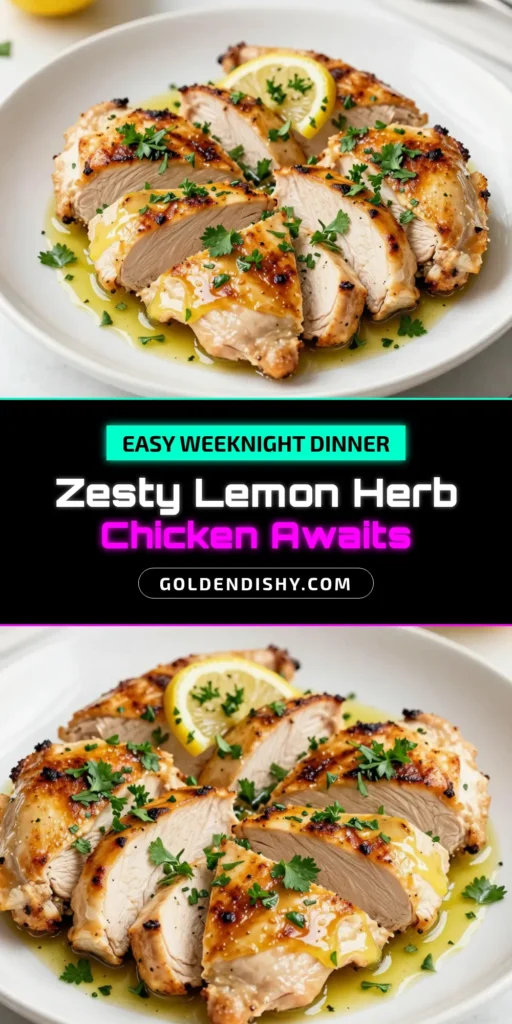 Discover the perfect Lemon Herb Grilled Chicken that’s bursting with flavor and health! This easy lemon chicken recipe features a zesty grilled chicken marinade made with juicy lemons, aromatic herbs, and garlic. Ideal for grilling enthusiasts, this citrus chicken grill dish is a must-try in your collection of healthy chicken recipes. Ready for a tasty meal? Save or click to get the full recipe! #LemonHerbGrilledChicken #HealthyRecipes #GrilledChicken #EasyChickenRecipes